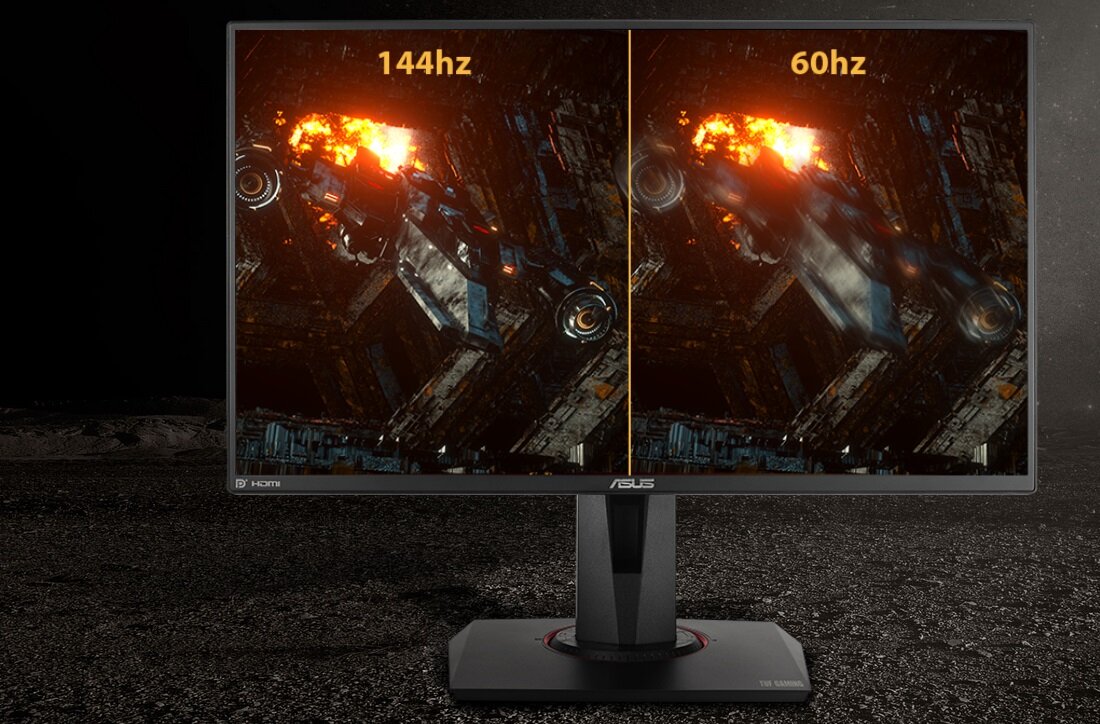 Monitor ASUS TUF Gaming VG259Q - częstotliwość odświeżania 144Hz płynne działanie