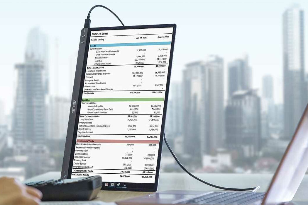 Monitor ASUS ZenScreen MB14AC 14 cali 1920x1080px IPS przenośny mobilny uniwersalny windows okablowanie wyposażenie lekoość szegóły