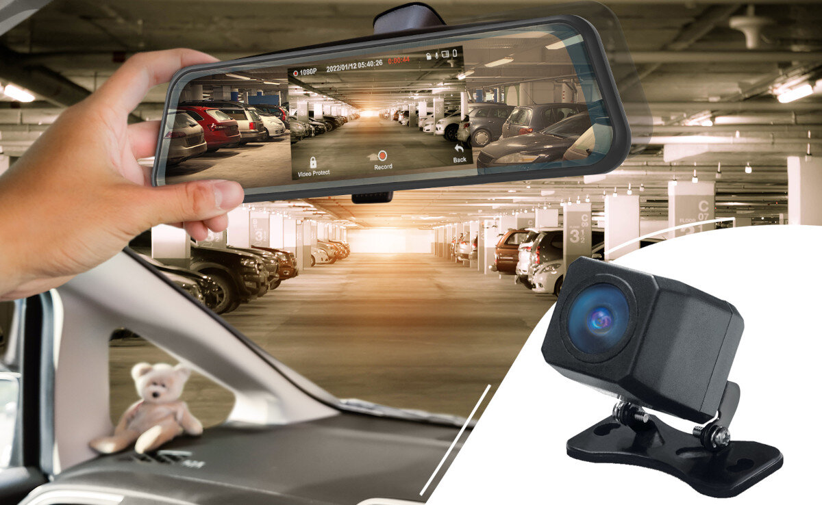 Wideorejestrator XBLITZ Mirror HQ tylna kamera ulatwiajaca parkowanie
