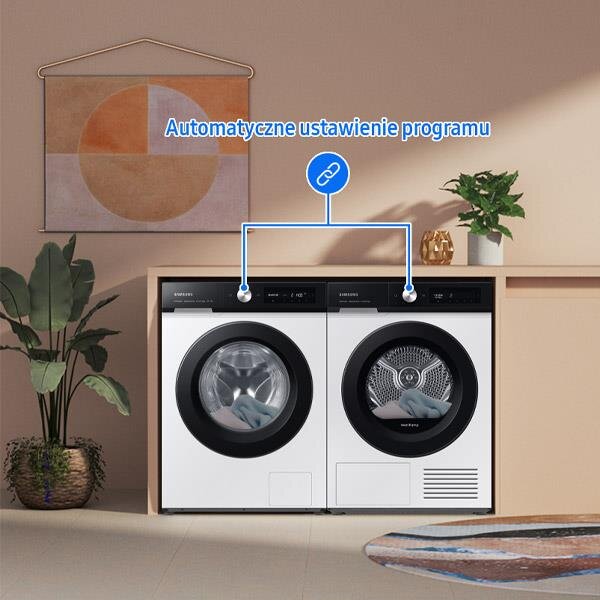 Auto Cycle Link pozwala sparowanej z pralką suszarce automatycznie dobrać program