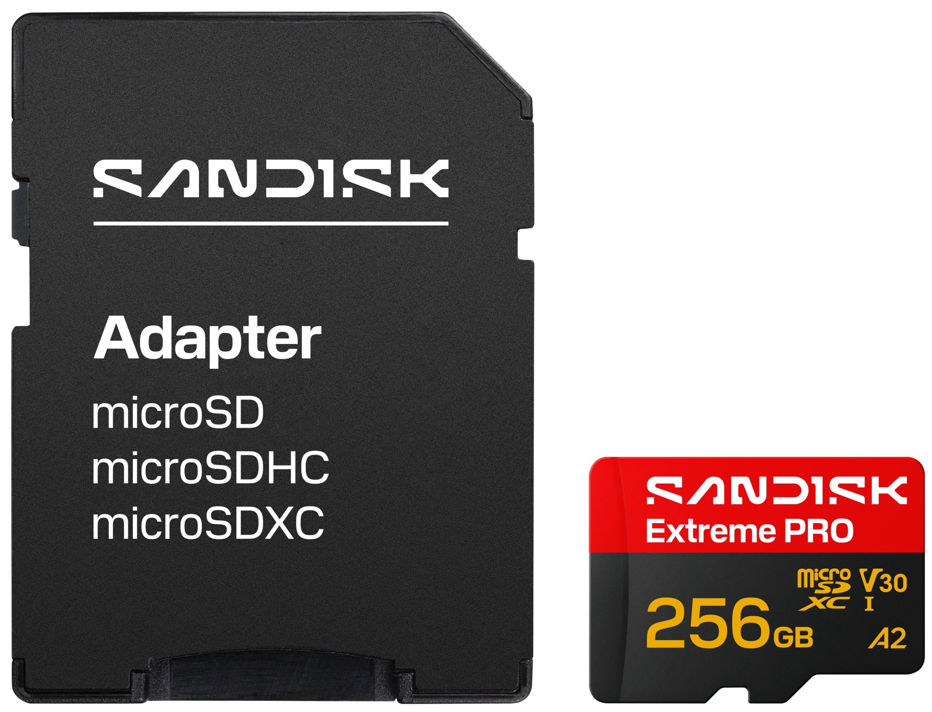 SANDISK Extreme Pro microSDXC 256GB + Adapter Karta pamięci 