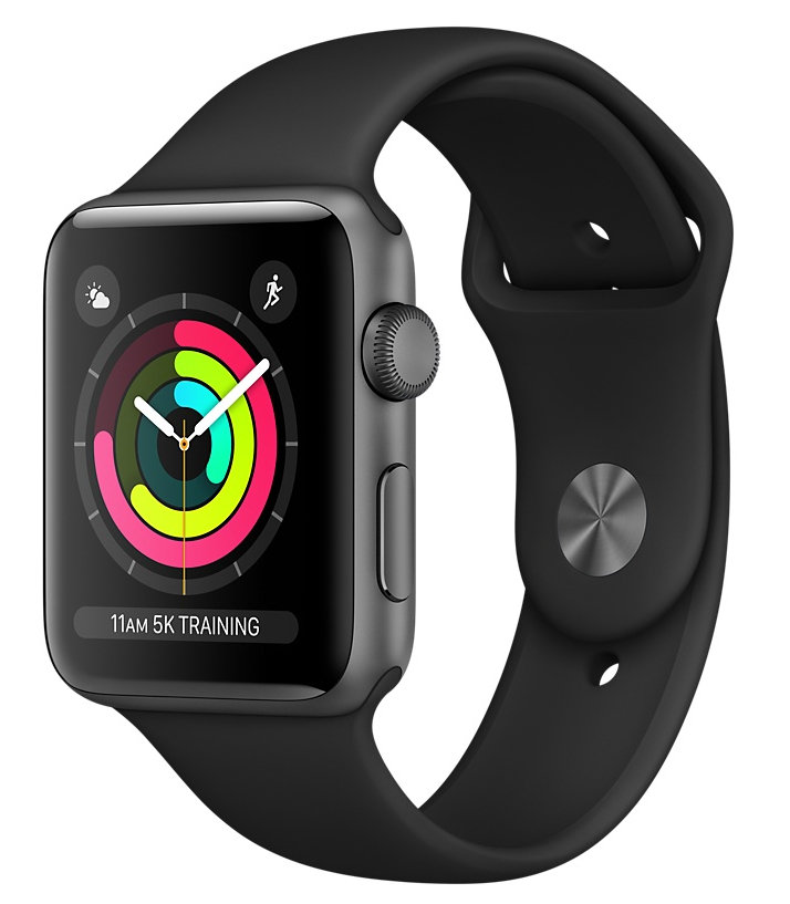APPLE Watch 3 GPS 42mm koperta z aluminium (gwiezdna szarość) +
