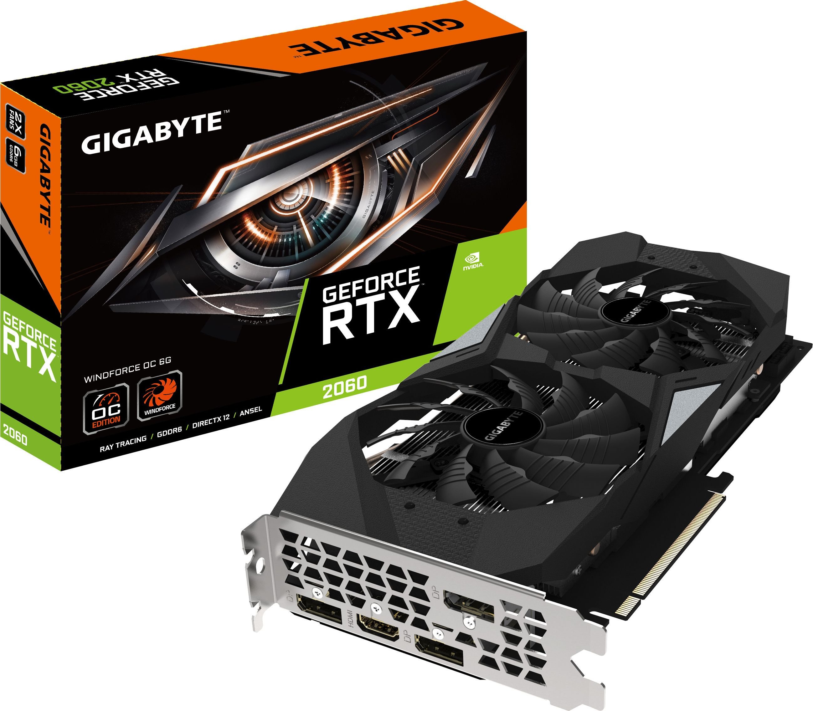 GIGABYTE GeForce RTX 2060 WF OC 6GB Karta graficzna - niskie ceny