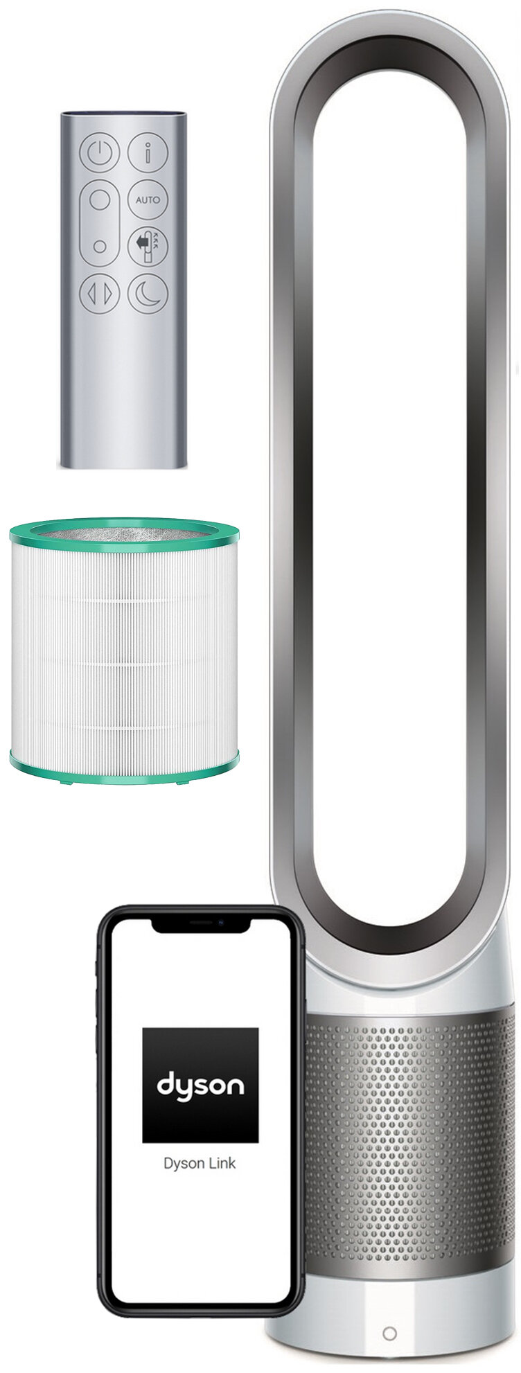 DYSON Pure Cool Link TP02 Wi‑Fi Oczyszczacz powietrza - niskie