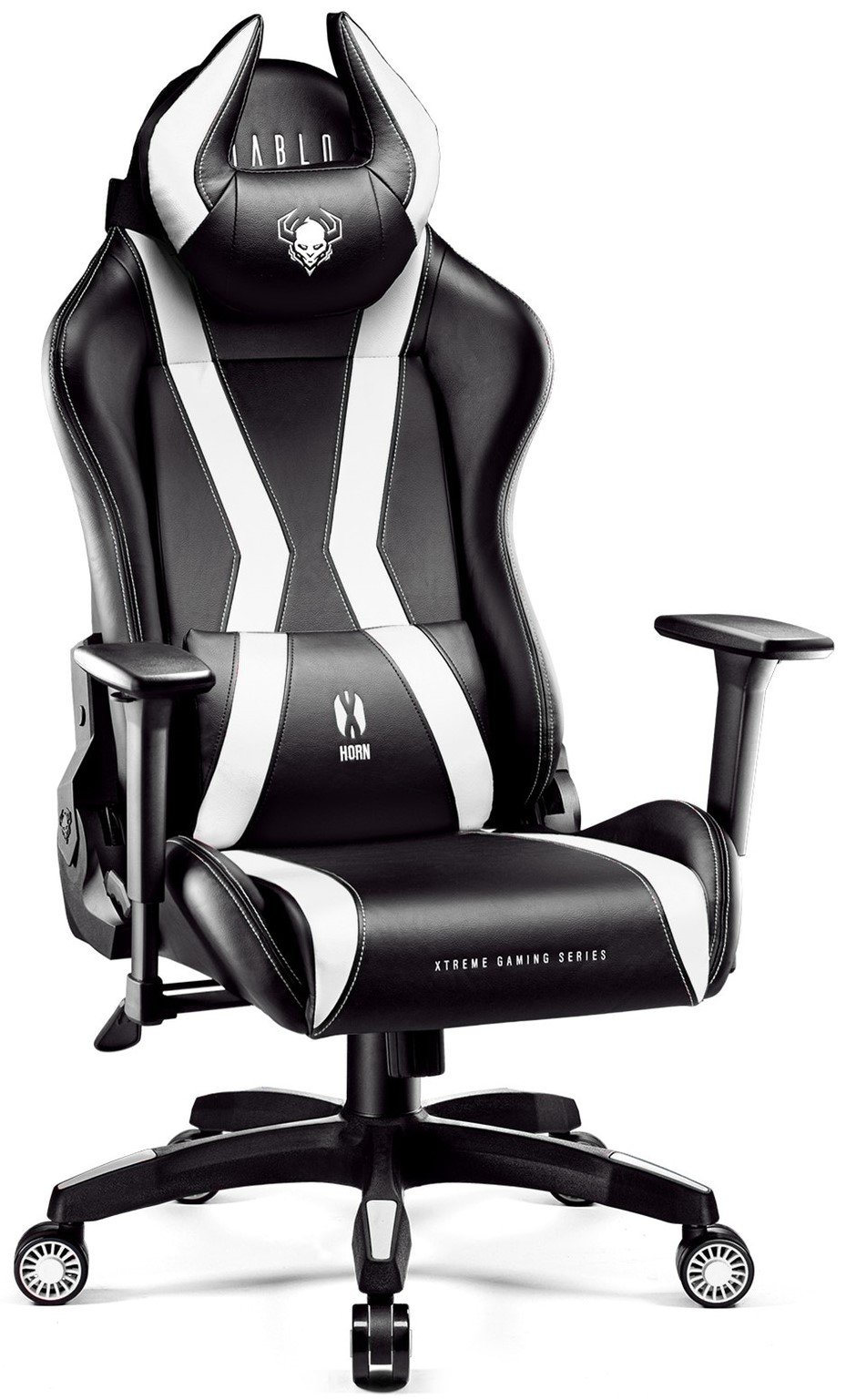 DIABLO CHAIRS XOne Horn (L) Czarnobiały Fotel ceny i opinie w Media