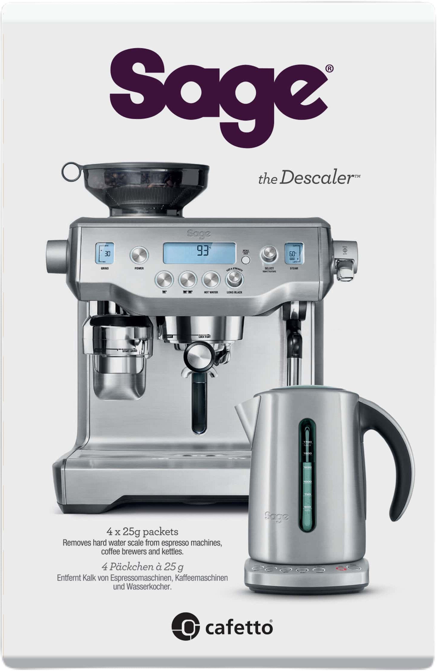 SAGE BES007 4 x 25g Odkamieniacz do ekspresu - niskie ceny i