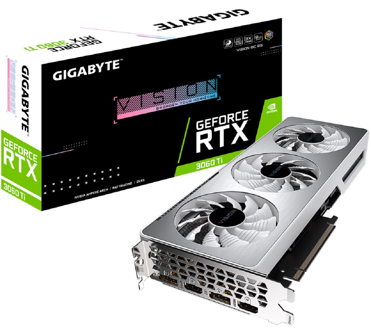 Karta Graficzna Rtx 3060ti Cena GIGABYTE GeForce RTX 3060 Ti Vision OC 8GB  Karta Graficzna