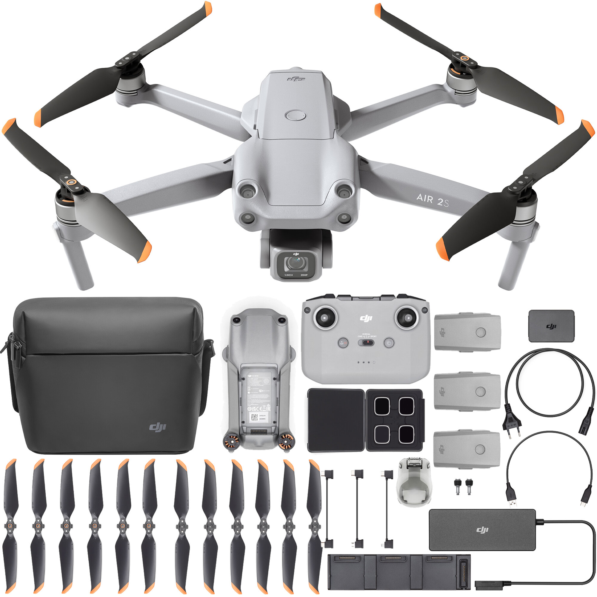 DJI Air2S Fly more combo ＋α DJI Air 2S Fly More Combo – drony, 3-osiowy gimbal z kamerą, 5,4 K