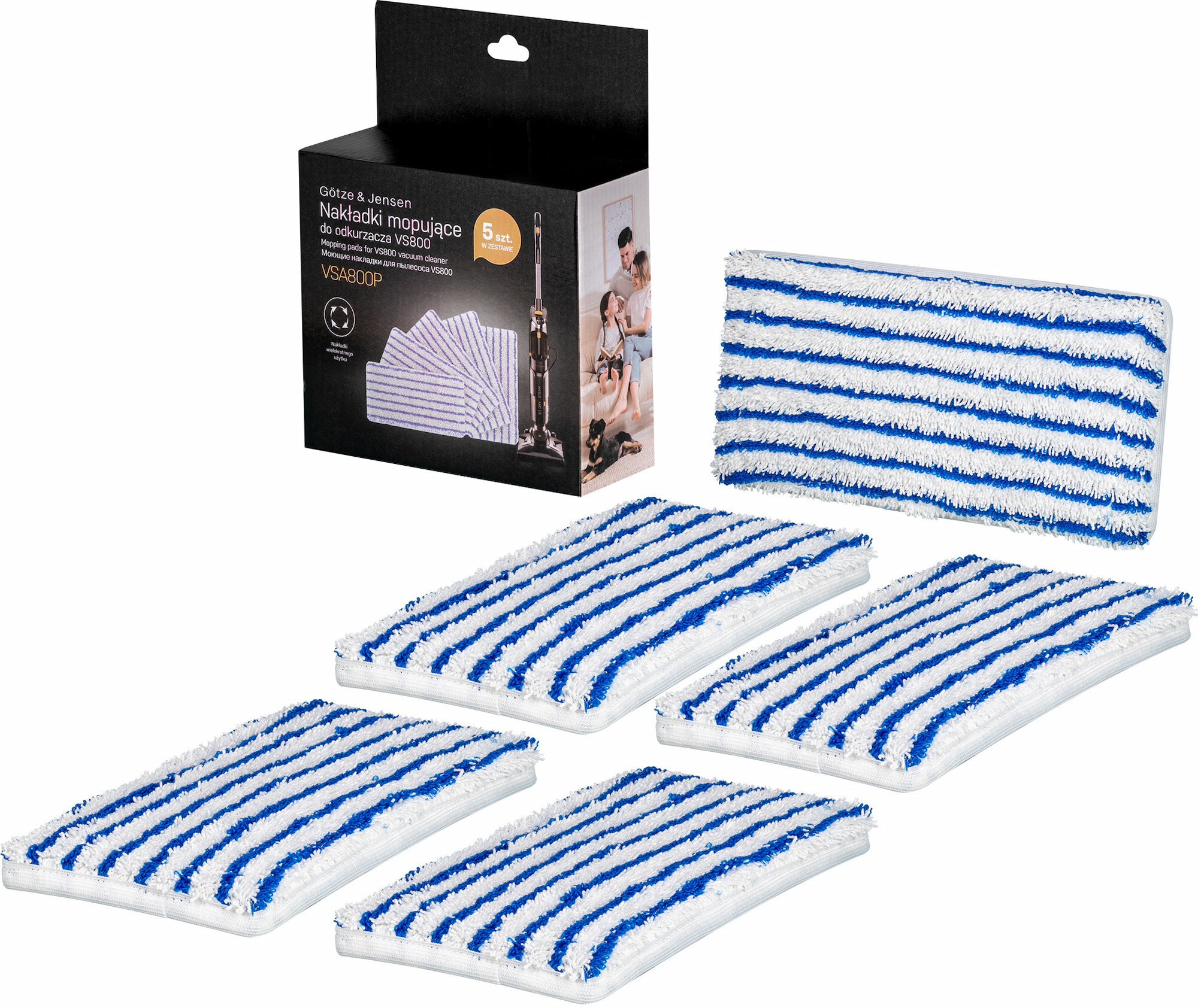 GÖTZE & JENSEN VSA800P (5 sztuk) Nakładka do mopa - niskie ceny i