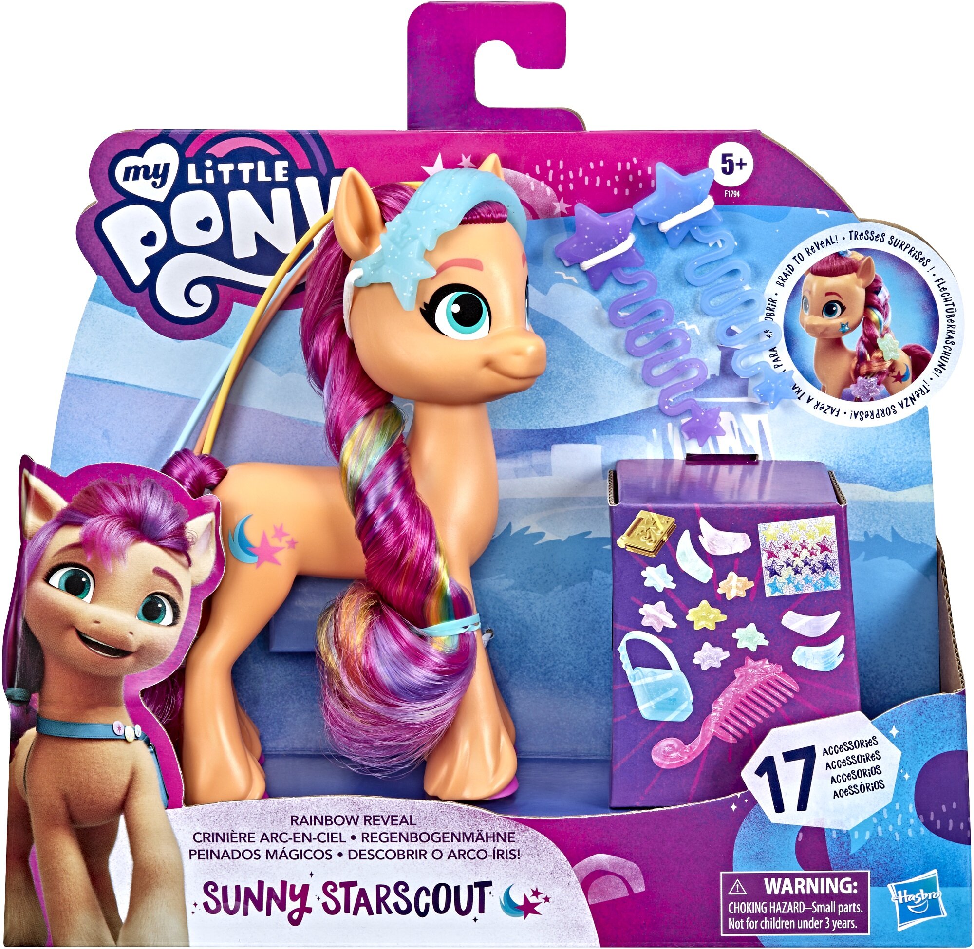 HASBRO My Little Pony Modna Tęczowa Sunny F1794 Figurka - niskie