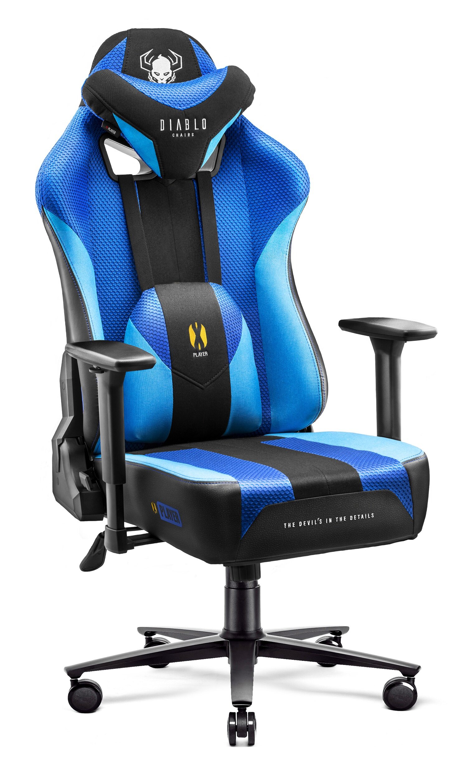 DIABLO CHAIRS X-Player 2.0 King Size Czarno-niebieski Fotel
