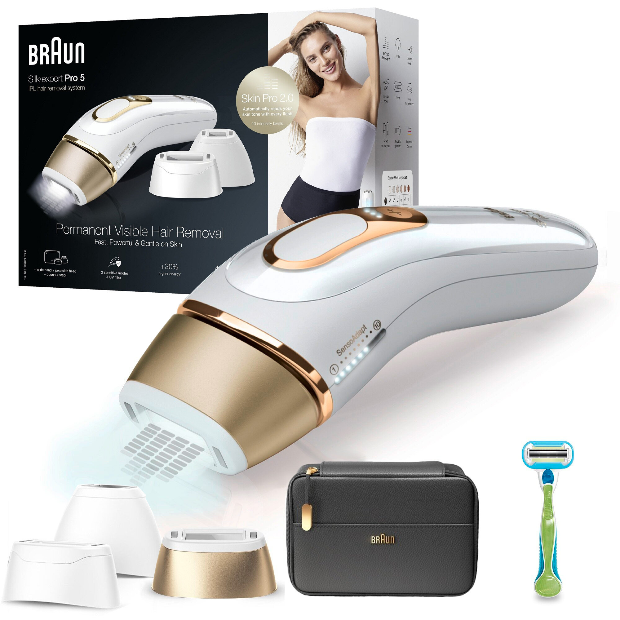 BRAUN Silk-expert Pro 5 IPL PL5243 10 poziomów intensywności