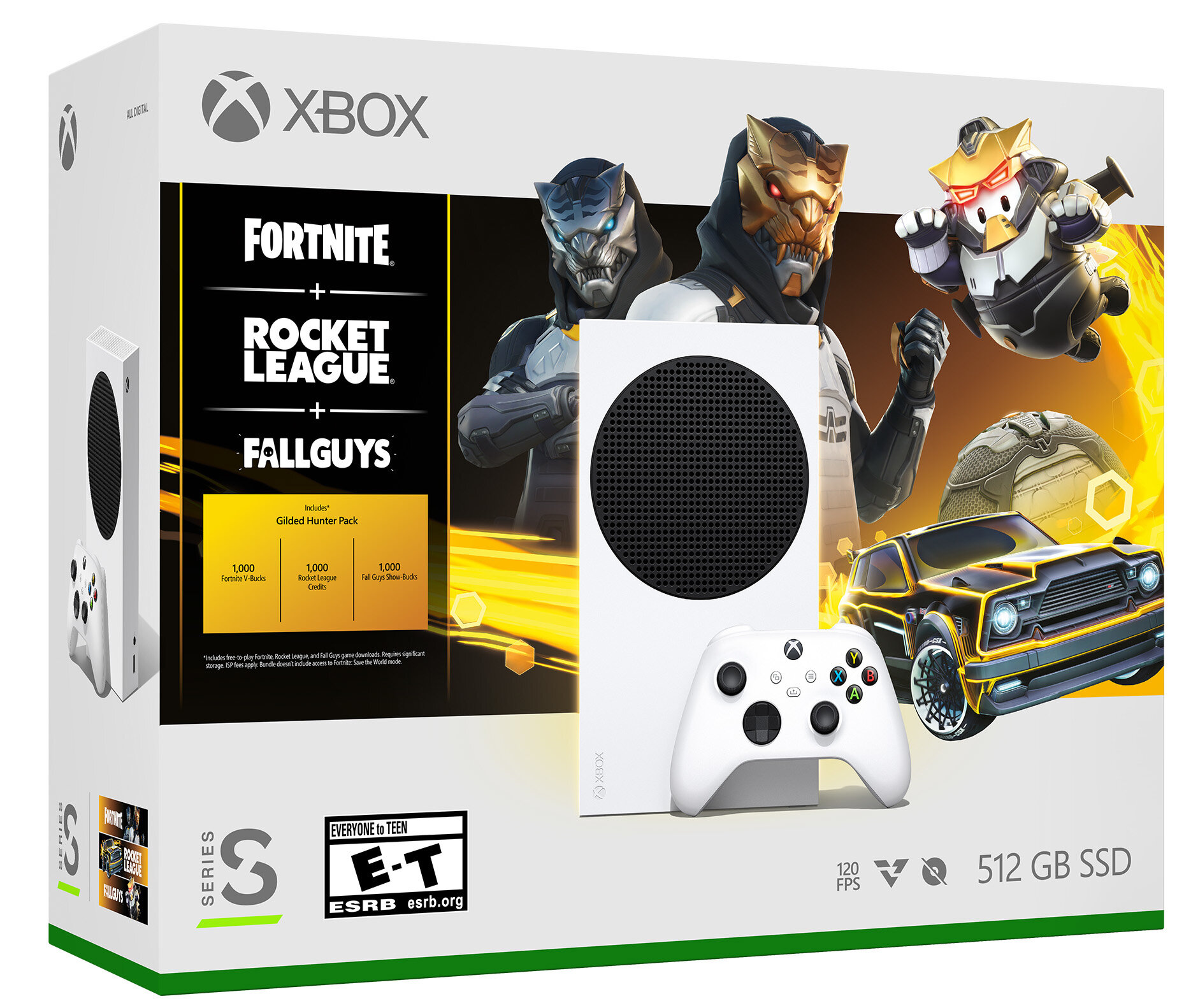 Xbox Series S おまけ付き！ MICROSOFT XBOX Series S + dodatki do gier Fortnite + Rocket League