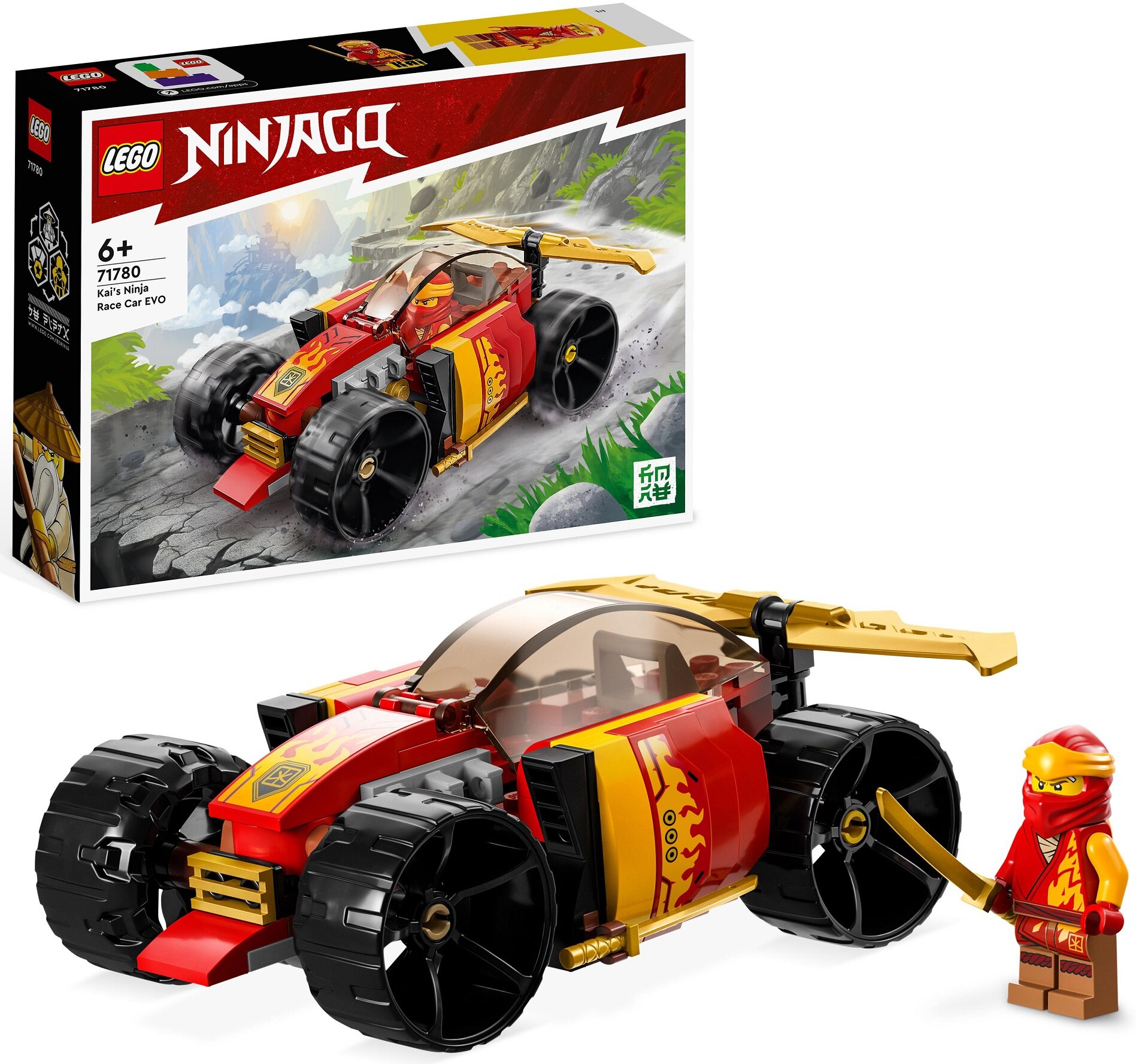 LEGO 71780 NINJAGO Samochód wyścigowy ninja Kaia EVO - niskie ceny