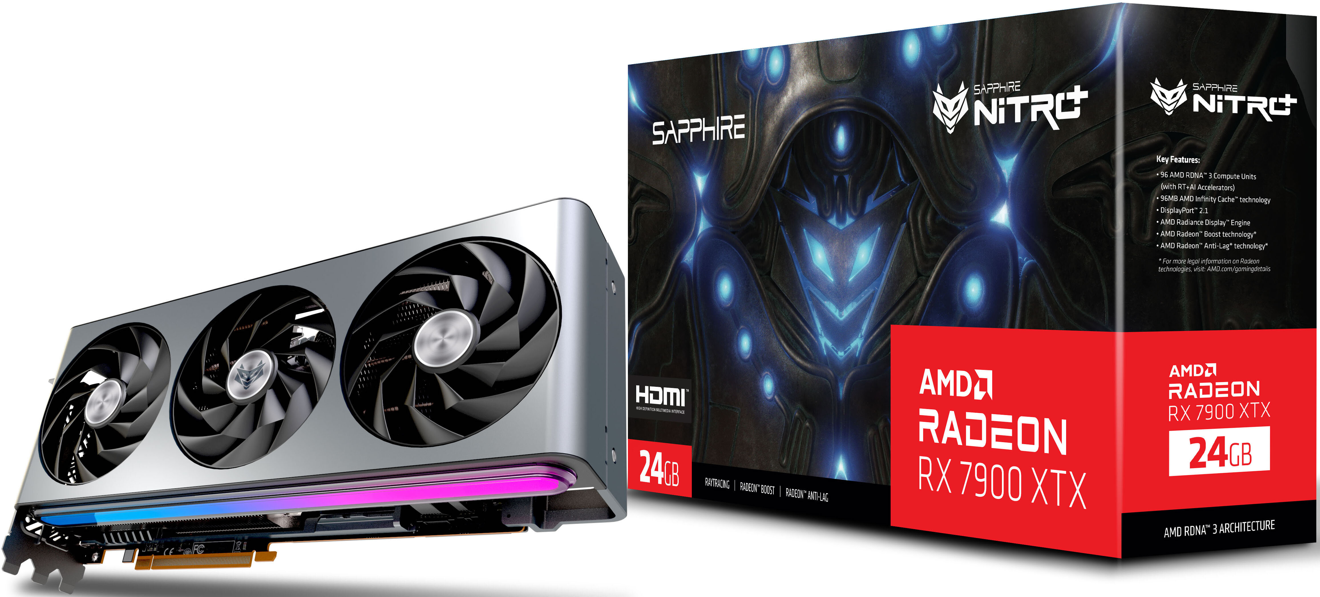 t*3様 SAPPHIRE RADEON RX7900XTX 24GB Sapphire Radeon RX 7900 XTX NITRO+ OC 24GB GDDR6 (113220140G