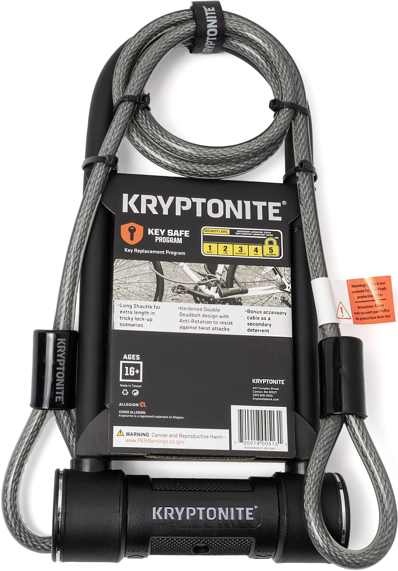 KRYPTONITE Heavy Duty K005131 U-lock Czarny Zapięcie rowerowe