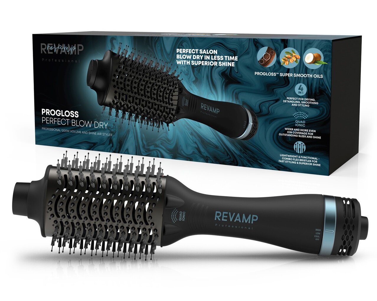 REVAMP Progloss 4w1 Perfect DR-2000A 50 mm 1200 W Suszarko-lokówka