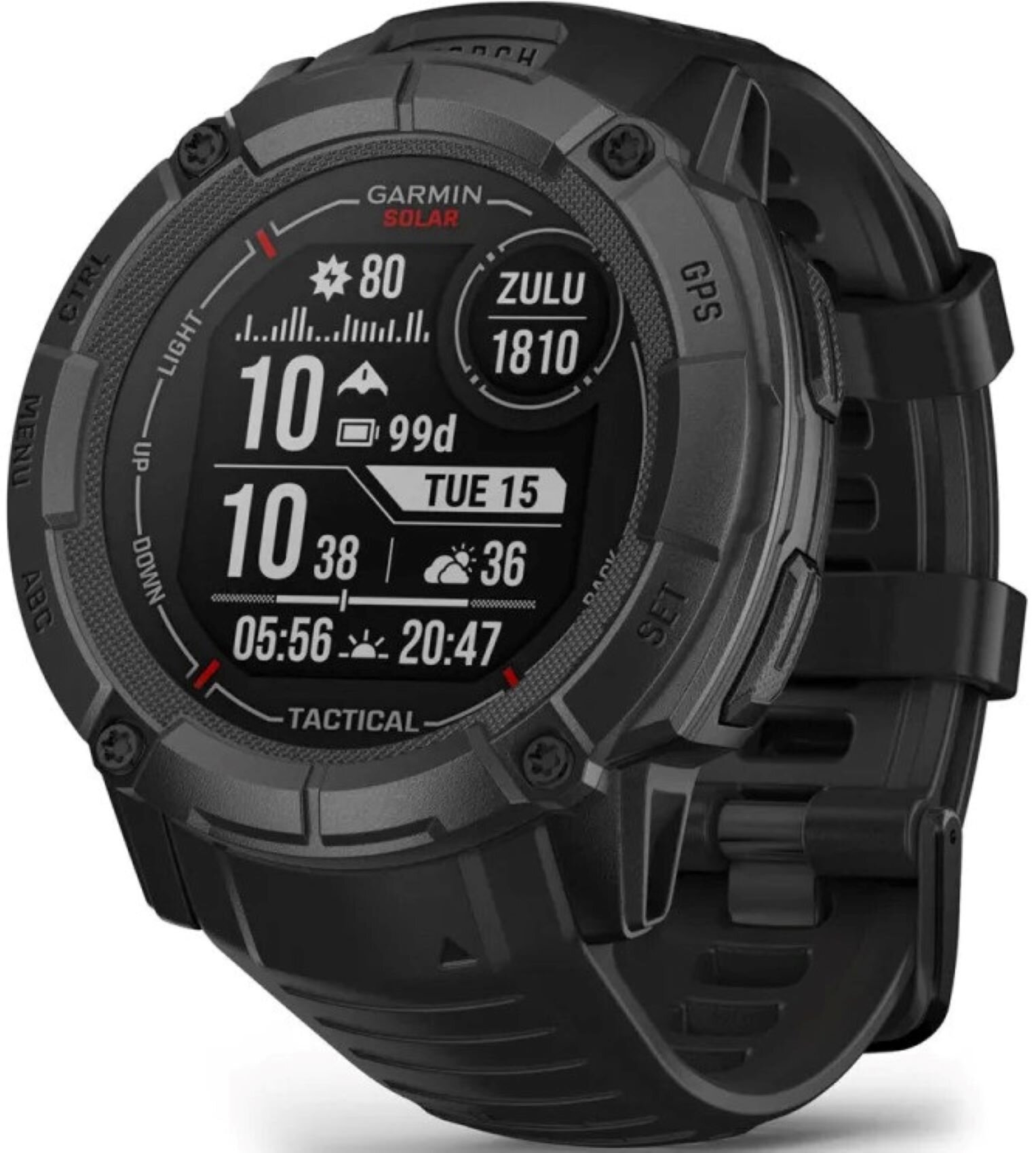 GARMIN Instinct 2X Solar Tactical Edition Czarny Smartwatch