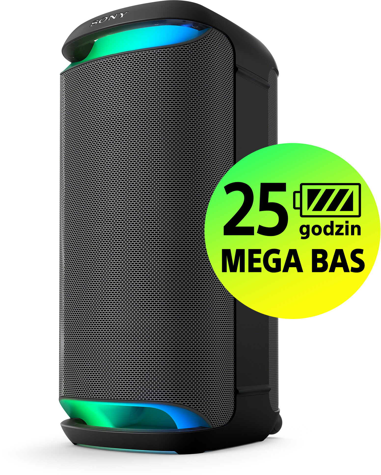 SONY SRS-XV800 Bluetooth, Bateria 15 godz.Szybkie ładowanie