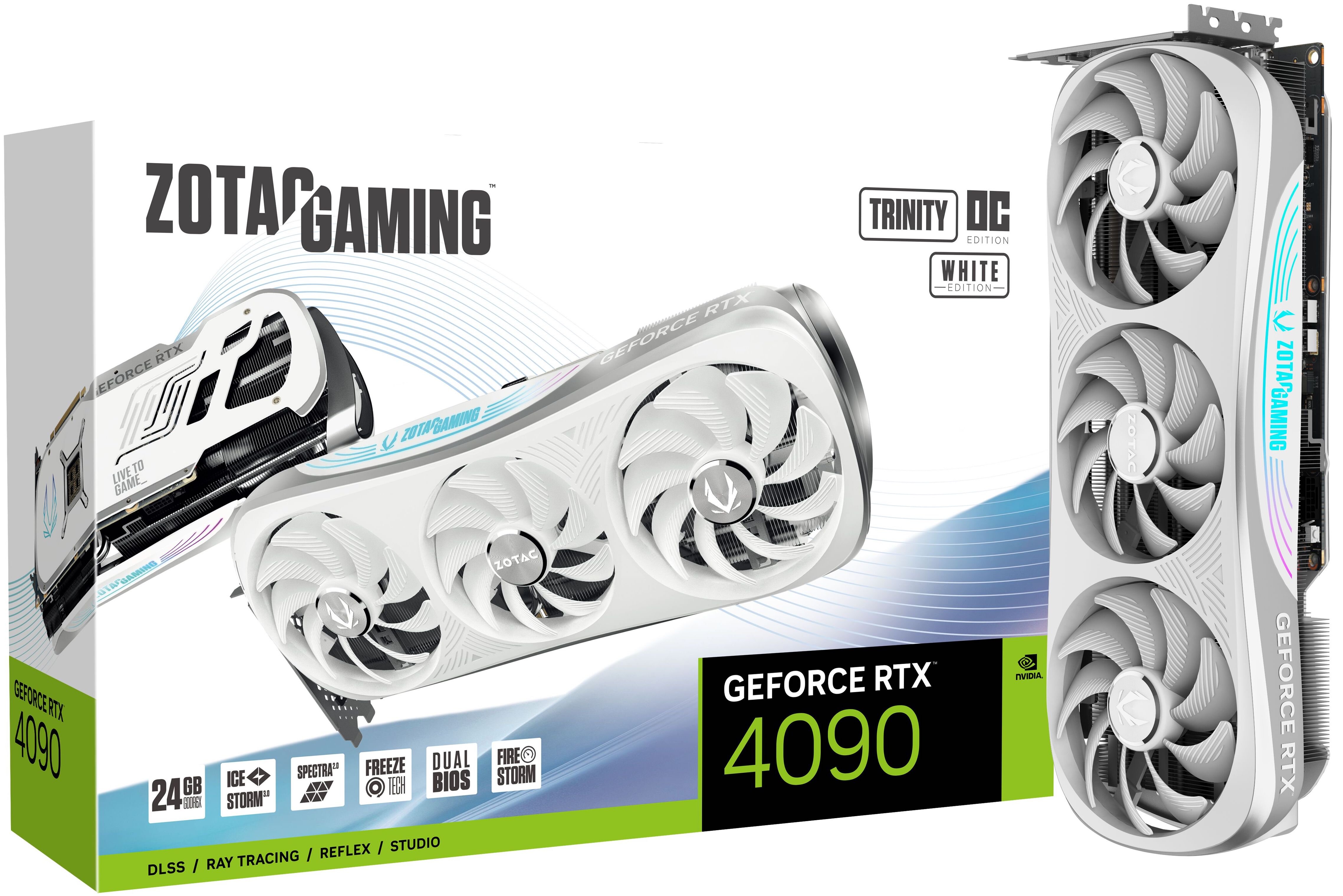 ZOTAC GeForce RTX 4090 Gaming Trinity White Edition 24GB OC DLSS 3