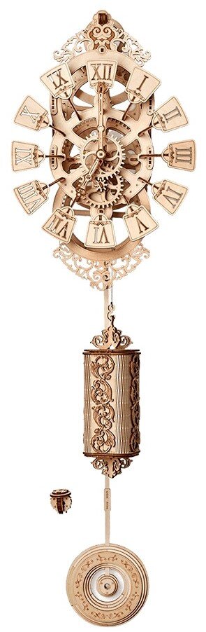 WOOD TRICK Mechanisms 3D Pendulum Wall Clock WDTK035 (251 elementów ...