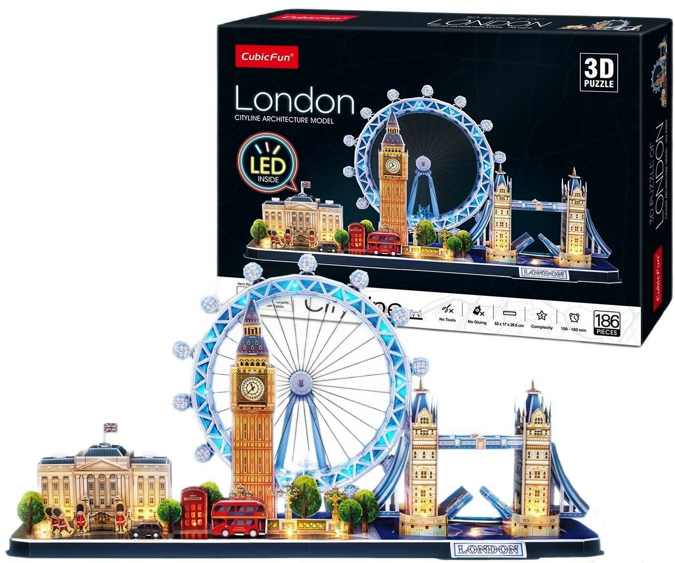 CUBIC FUN City Line Londyn L532H (186 elementów) Puzzle 3D