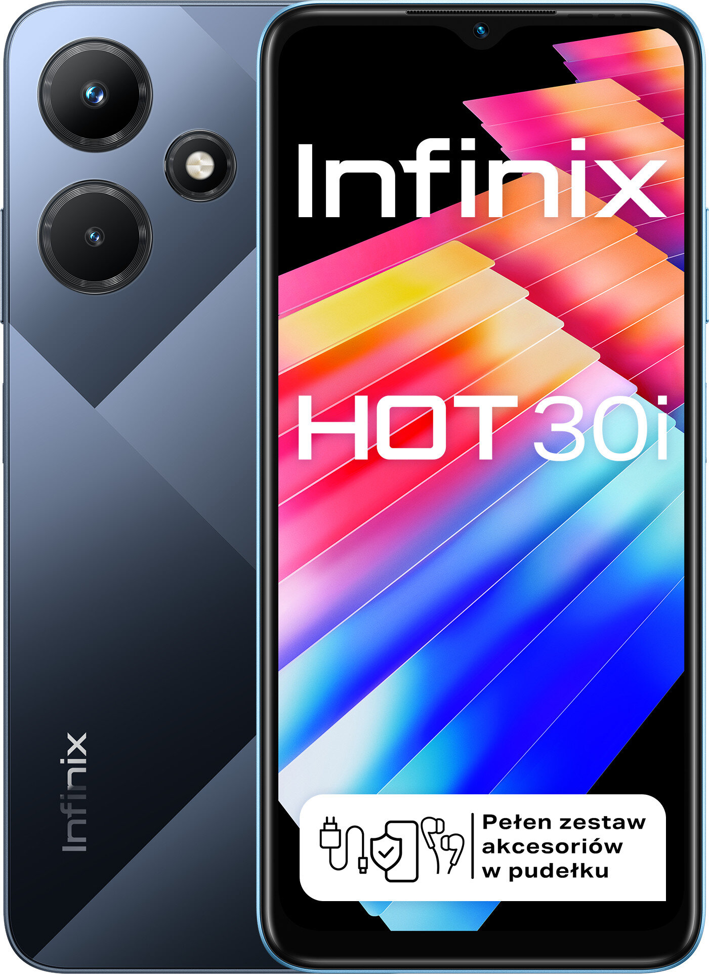 Smartfon INFINIX Hot 30i 4/128GB 6.6" 90Hz Czarny X669D