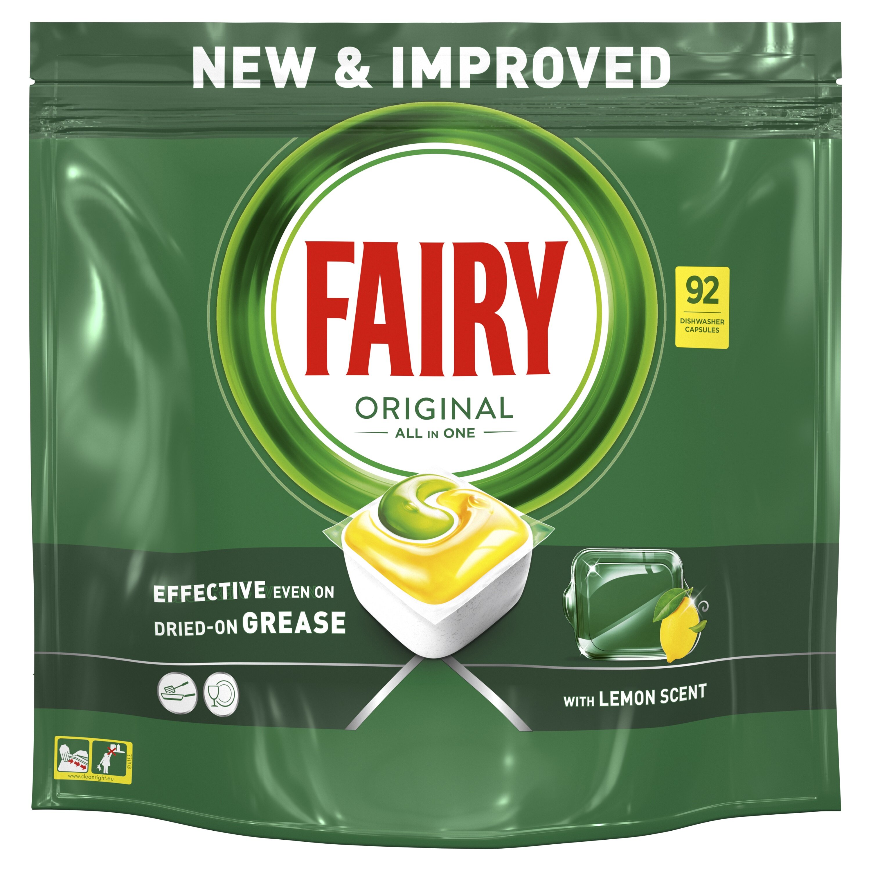 FAIRY Orginal All in One Lemon - 92 szt. Kapsułki do zmywarek - niskie ...