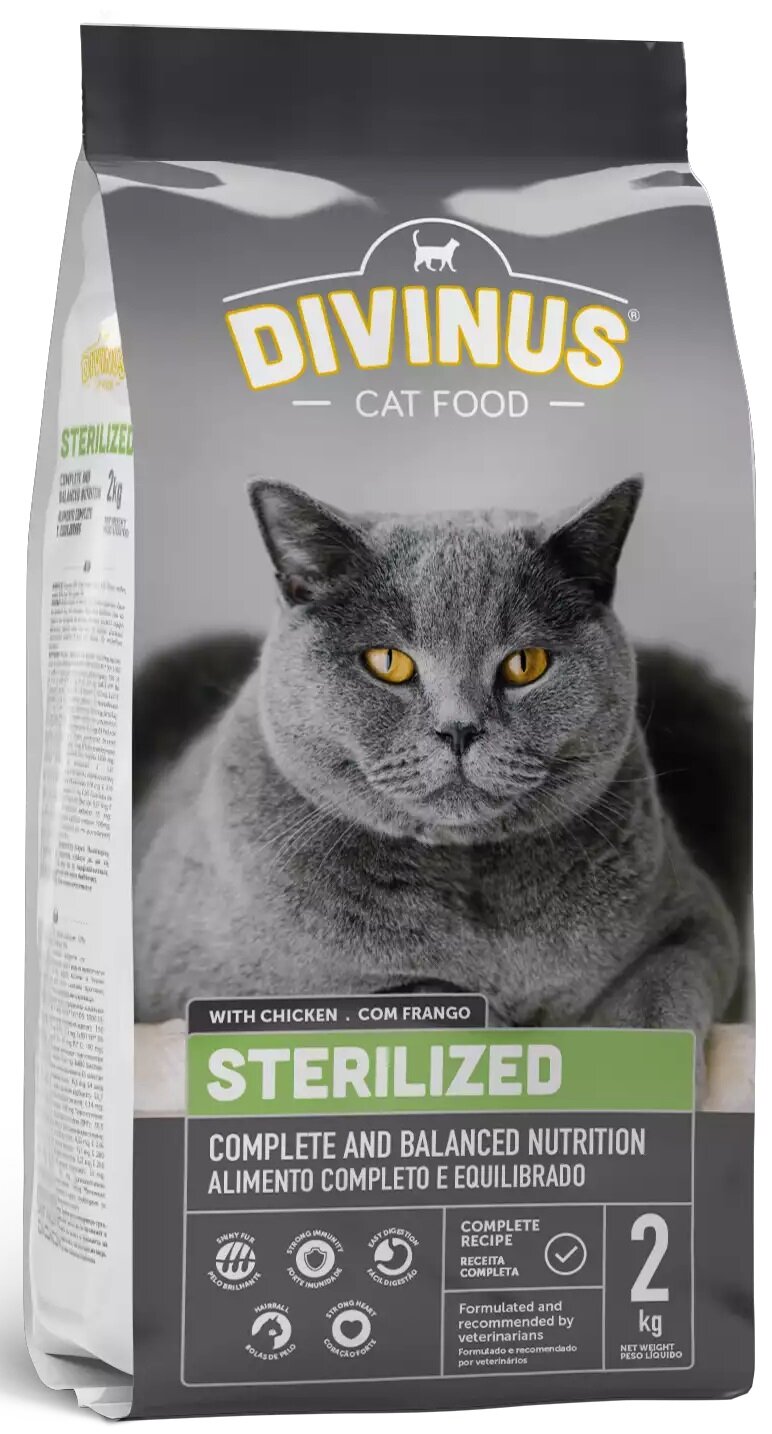 DIVINUS Cat Sterilized Kurczak 2 kg Karma dla kota - niskie ceny i ...