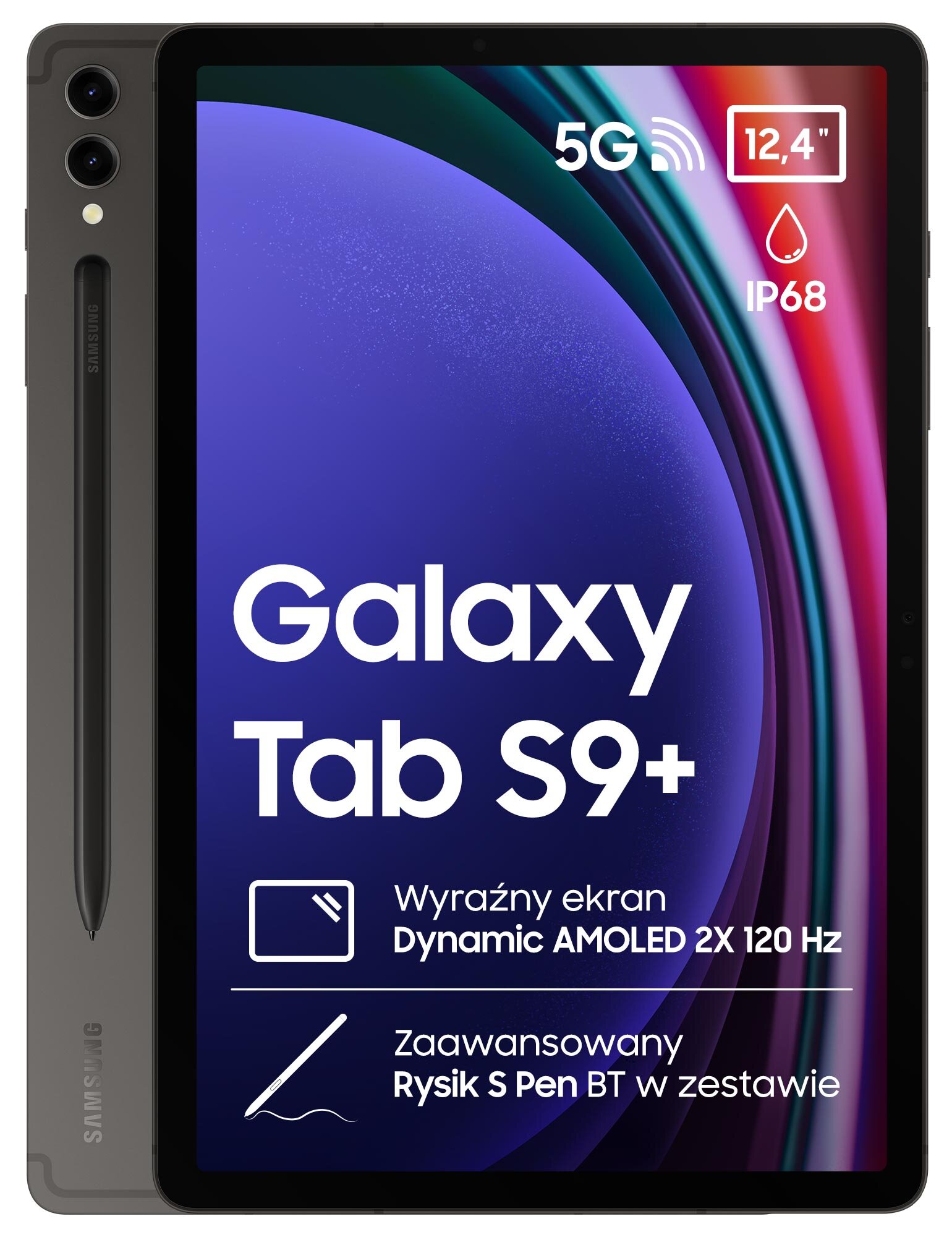 Tablet SAMSUNG Galaxy Tab S9+ 12.4" 12/256 GB 5G Wi-Fi + Rysik S Pen