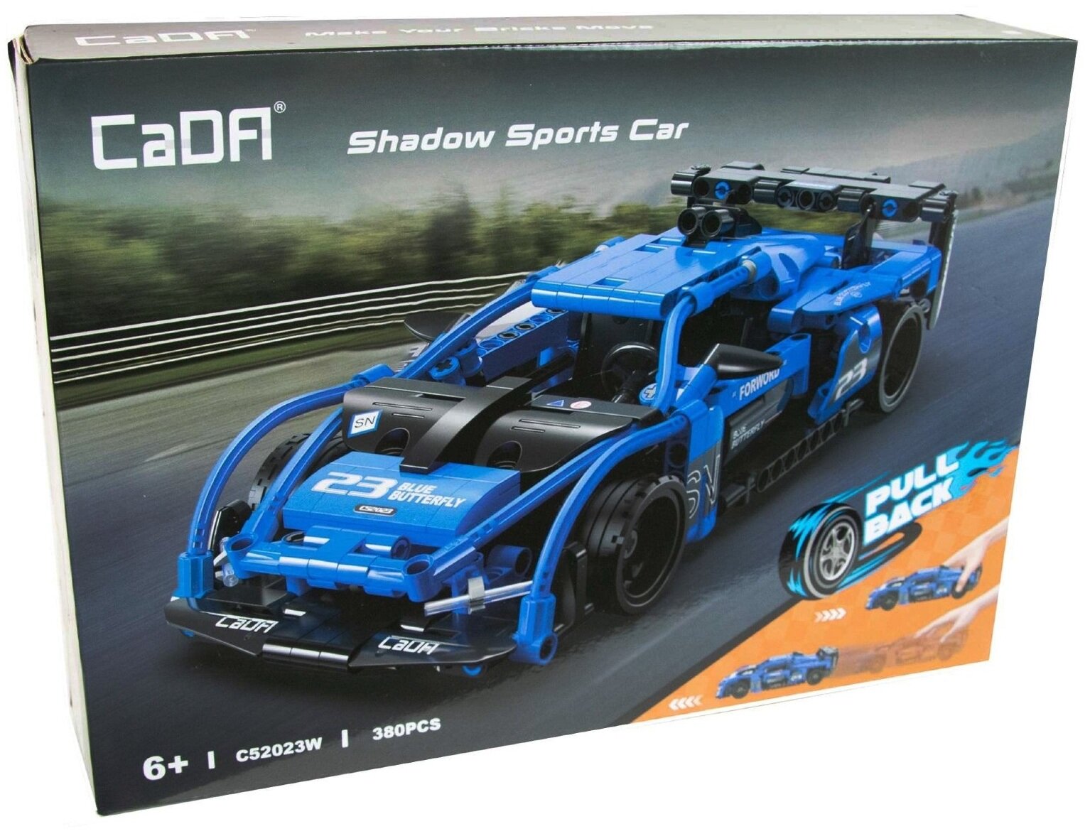 CADA Shadow Sports Car Wyścigówka z napędem Pull-back C52023W