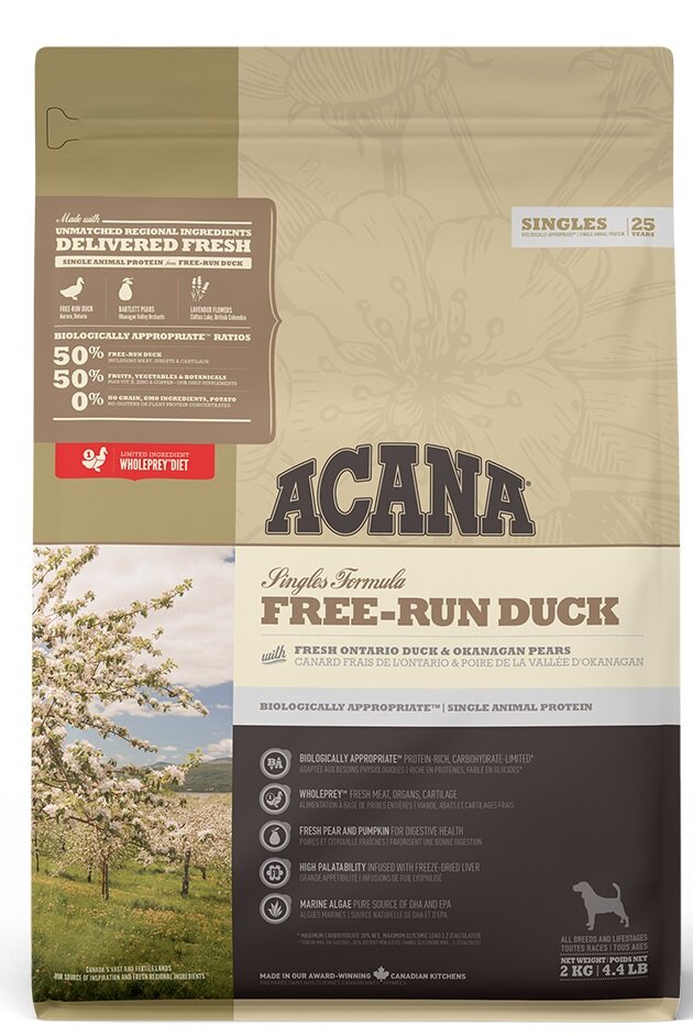 Karma dla psa ACANA Free-Run Duck Kaczka z dynią 2 kg