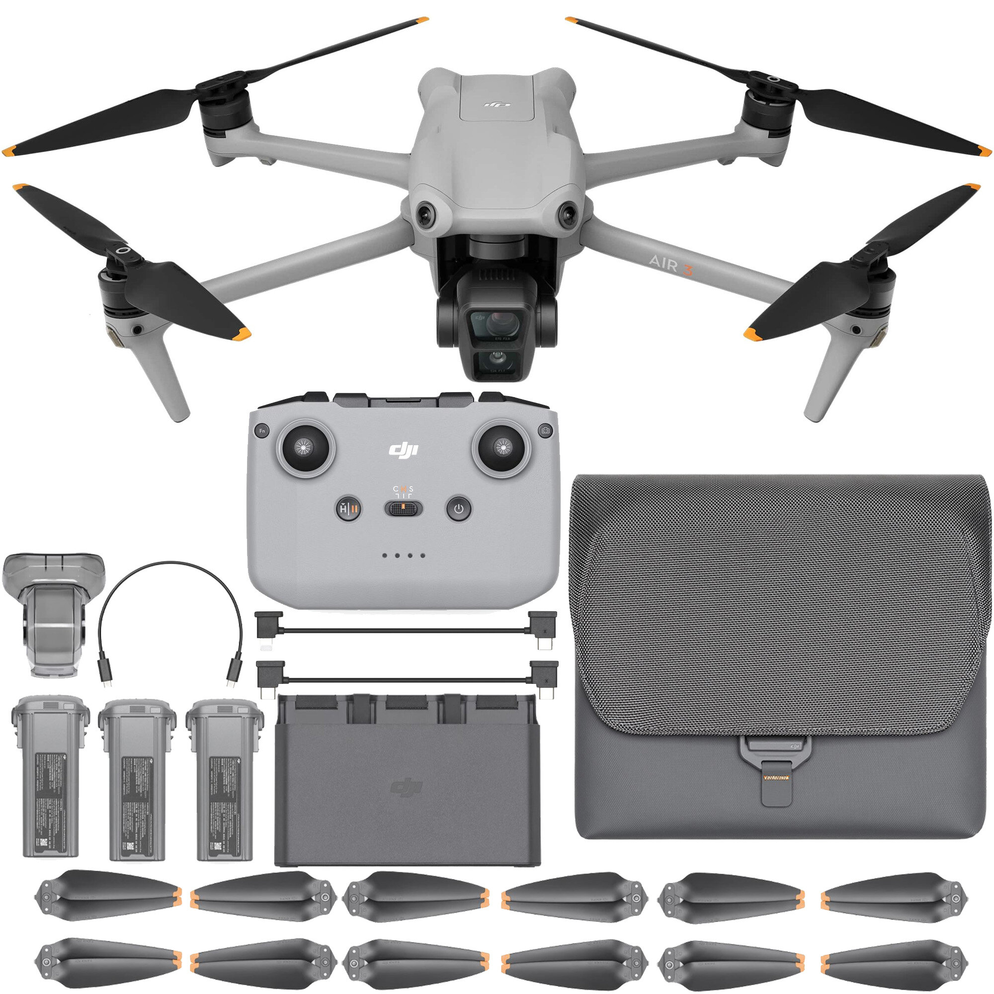 DJI Air 3 Fly More Combo RC N2 Filmy 4K HDR Czas Lotu 46 Min Dron dji-air-3-fly-more-combo-rc-n2-filmy-4k-hdr-czas-lotu-46-min-dron