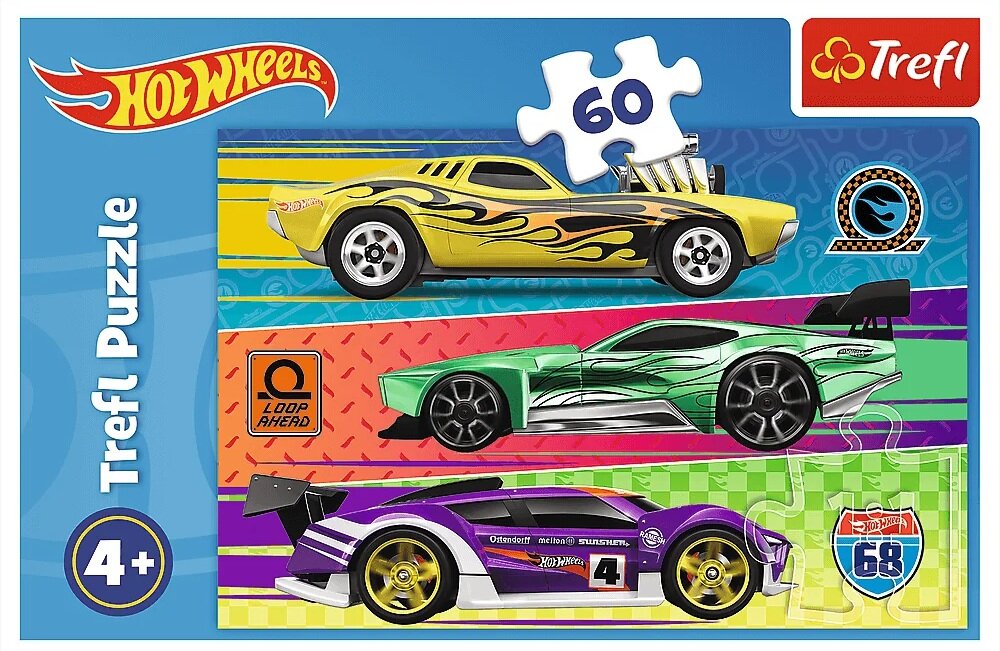 TREFL Wyścigi Hot Wheels 17389 (60 elementów) Puzzle - niskie ceny