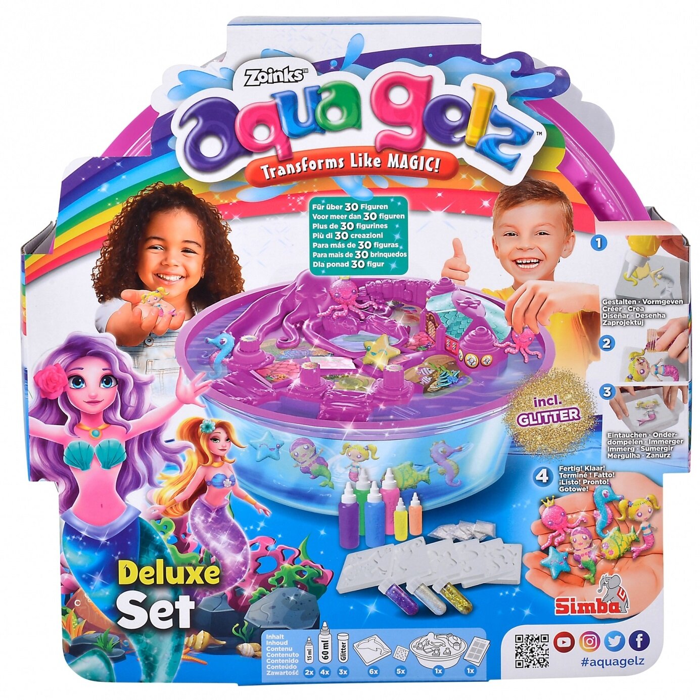 SIMBA Aqua Gelz Magiczne syreny 106322568 Zestaw kreatywny