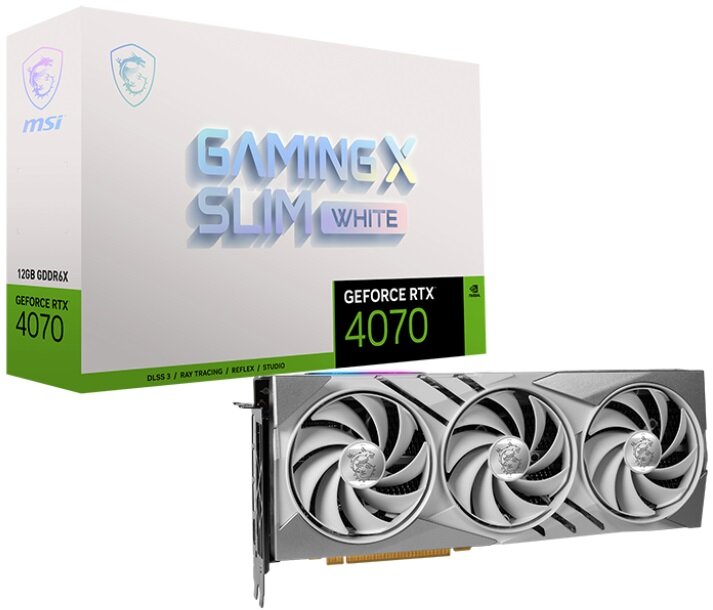 MSI GeForce RTX 4070 Gaming X Slim White 12GB DLSS 3 Karta