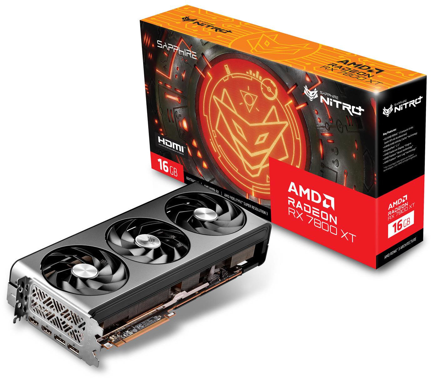 SAPPHIRE Radeon RX 7800 XT Nitro+ 16GB Karta graficzna - niskie