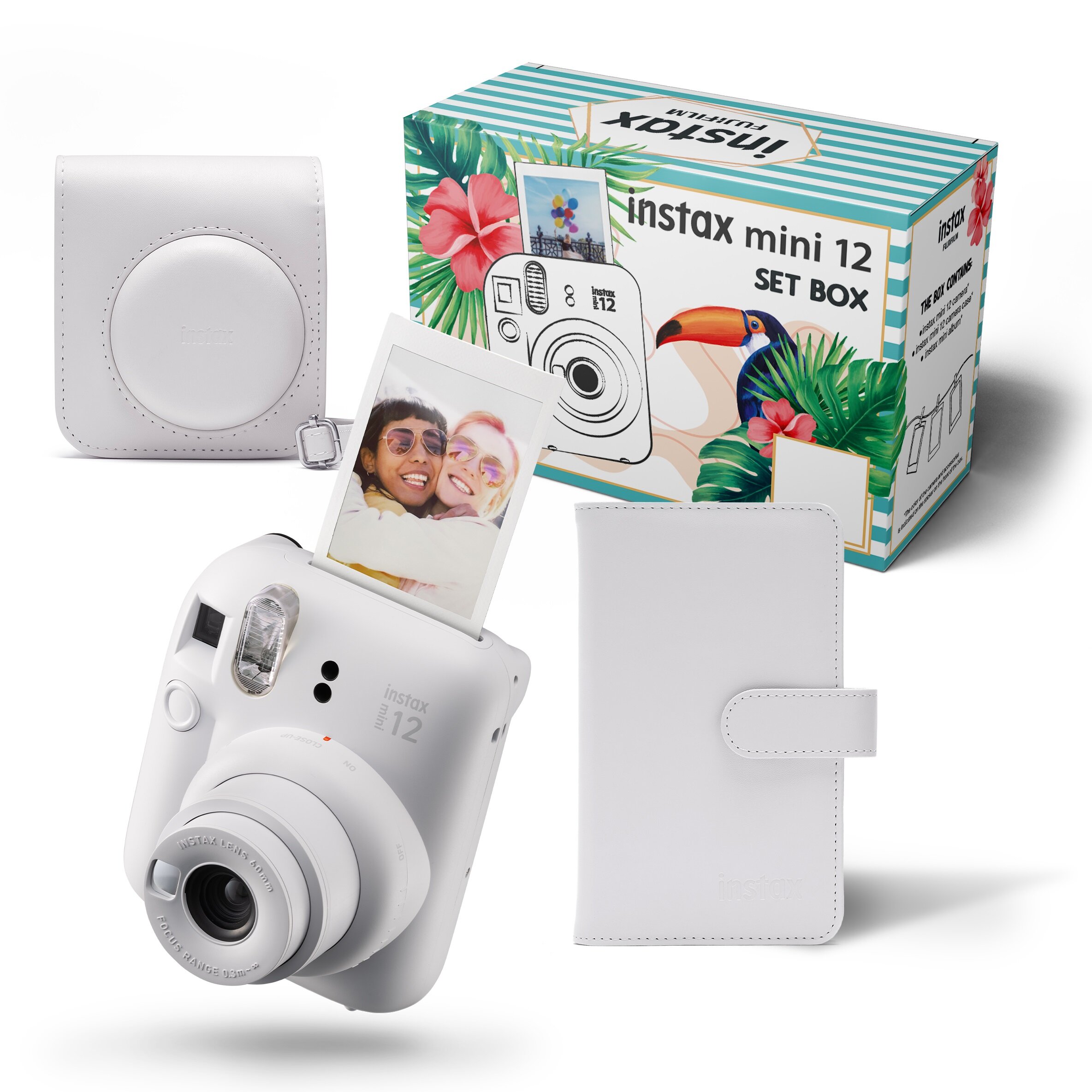 FUJIFILM Instax Mini 12 Biały + Album + Pokrowiec Aparat - niskie