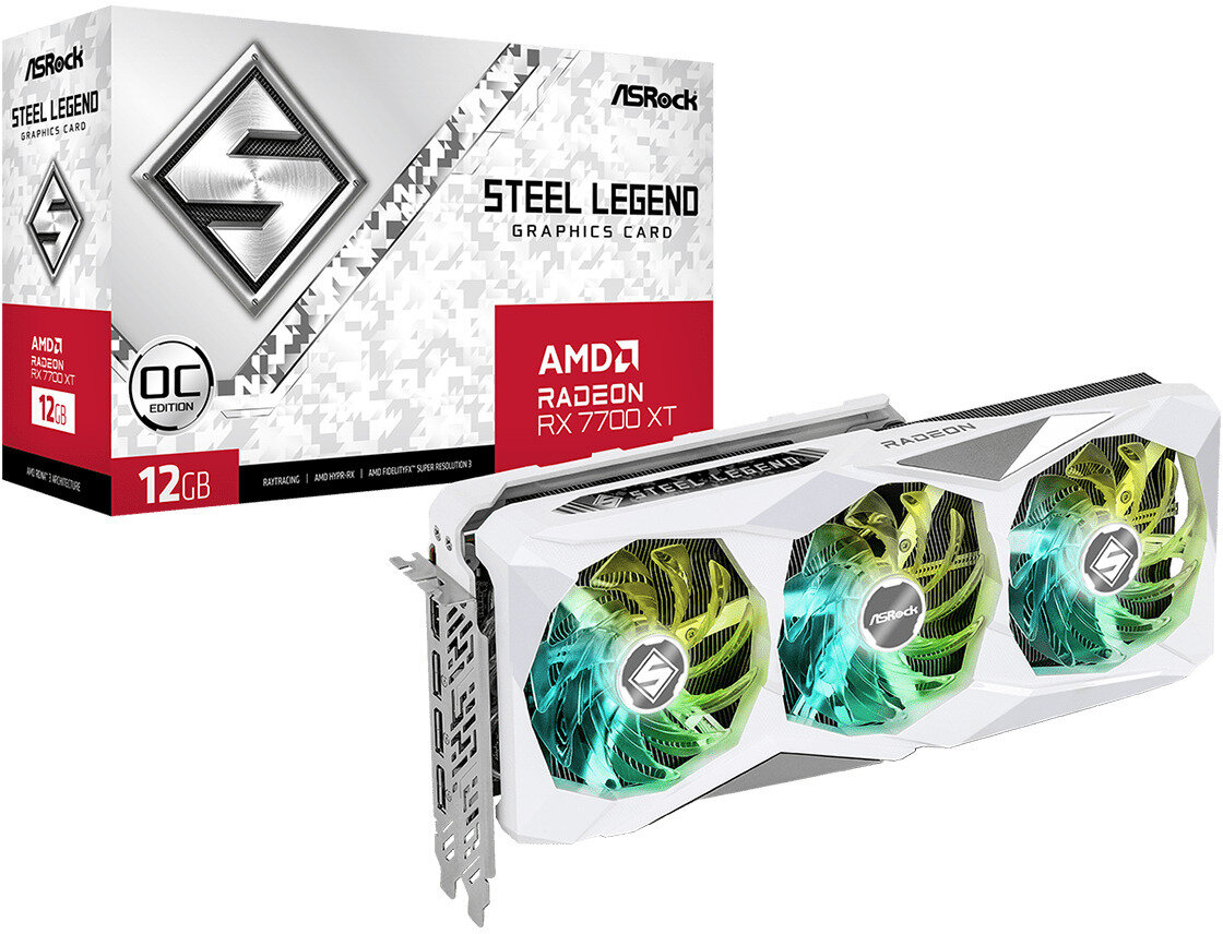 ASROCK Radeon RX 7700 XT Steel Legend OC 12GB Karta graficzna