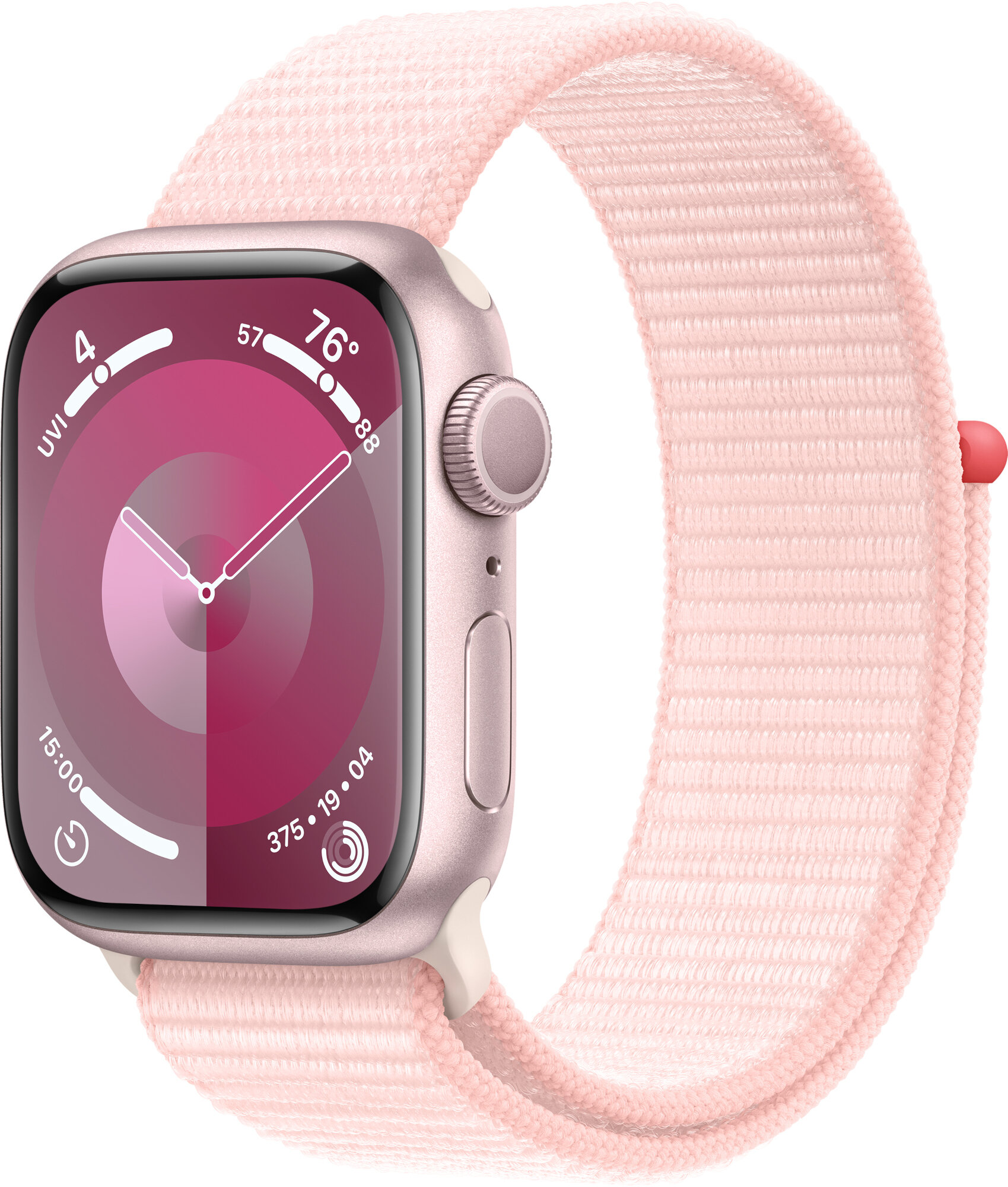 Apple Watch 9 GPS 41mm koperta z aluminium (różowy) + opaska