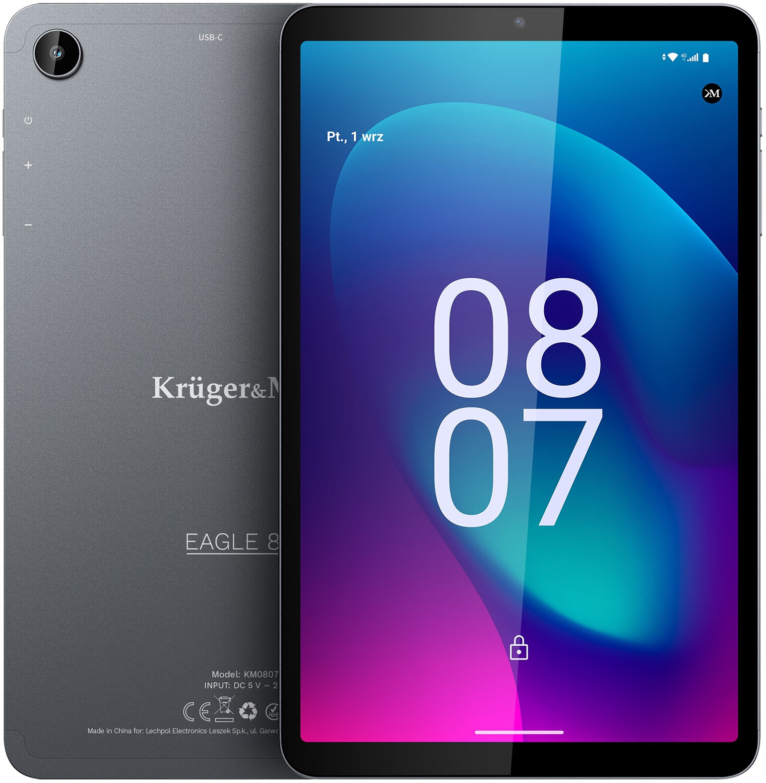 Tablet KRUGER&MATZ Eagle 807 8.4" 4/64 GB LTE Wi-Fi Szary