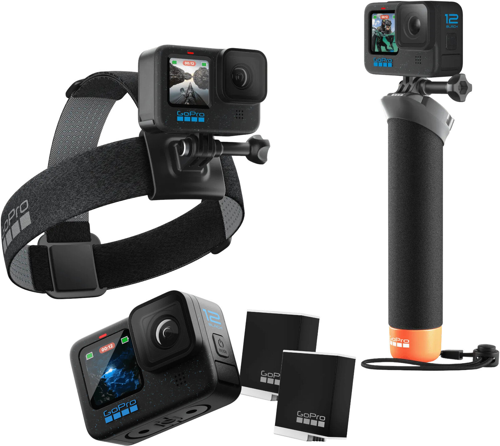 GOPRO HERO 12 BLACK ACCESSORY HARD BUNDLE, filmy 5.3K 60 FPS, 150