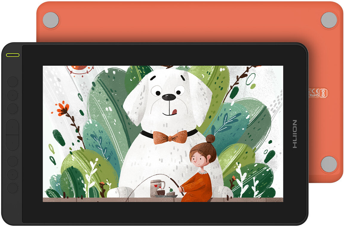 HUION Kamvas 12 Pomarańczowy Tablet graficzny 11.6