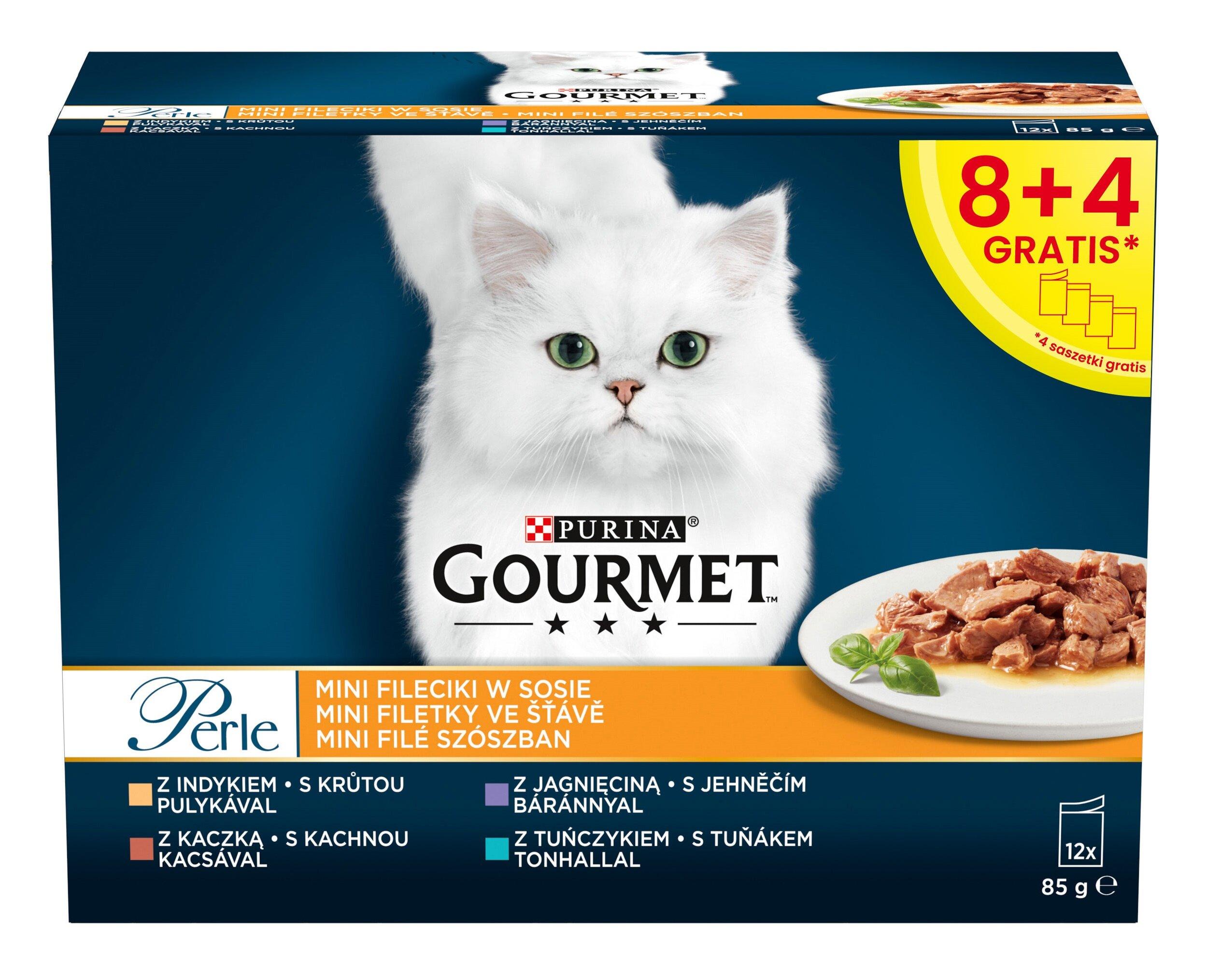 Karma dla kota Gourmet Gold Perle Adult Mix smaków w sosie 12 x 85 g