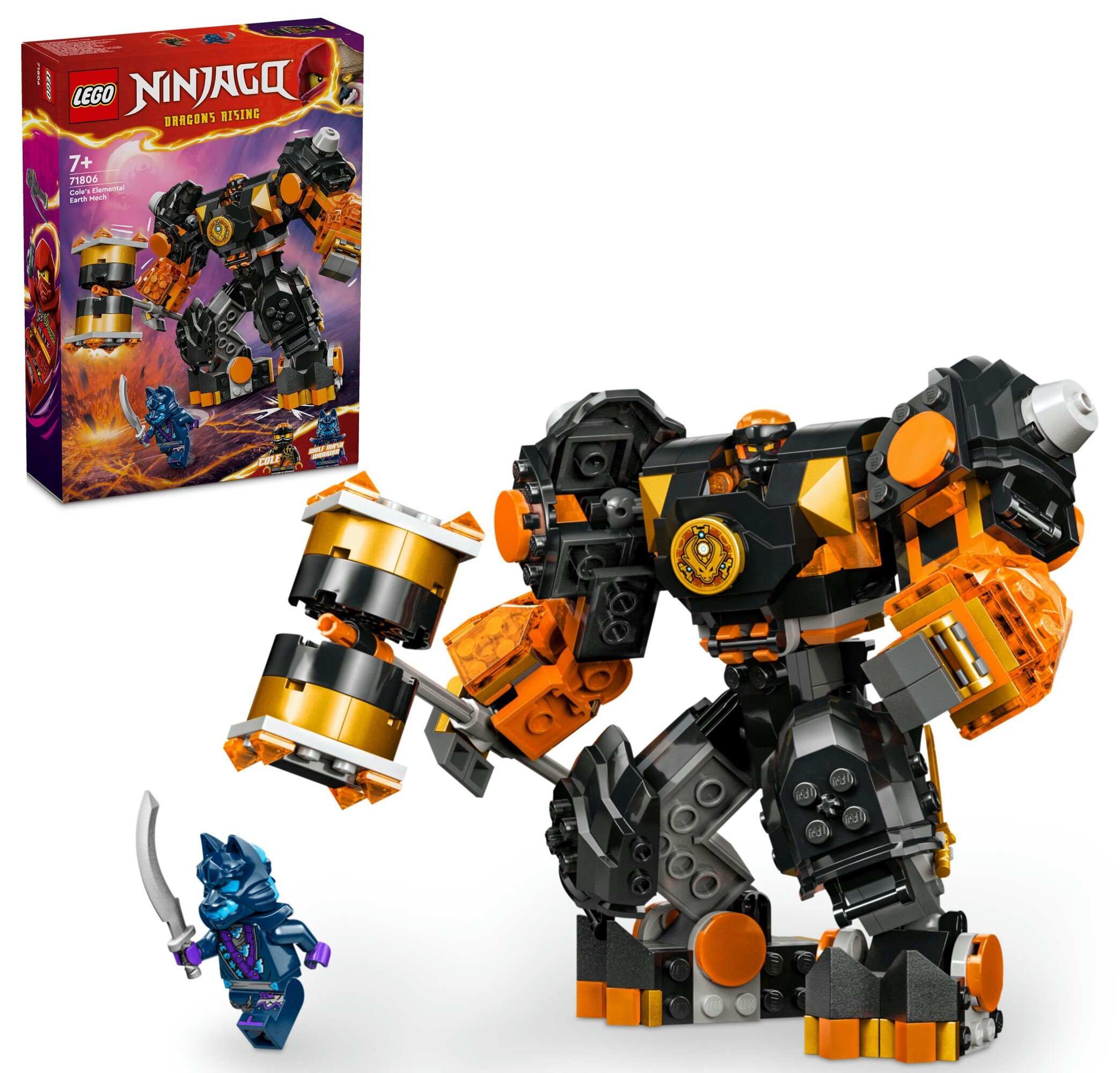 LEGO 71806 NINJAGO Mech żywiołu ziemi Cole'a - niskie ceny i