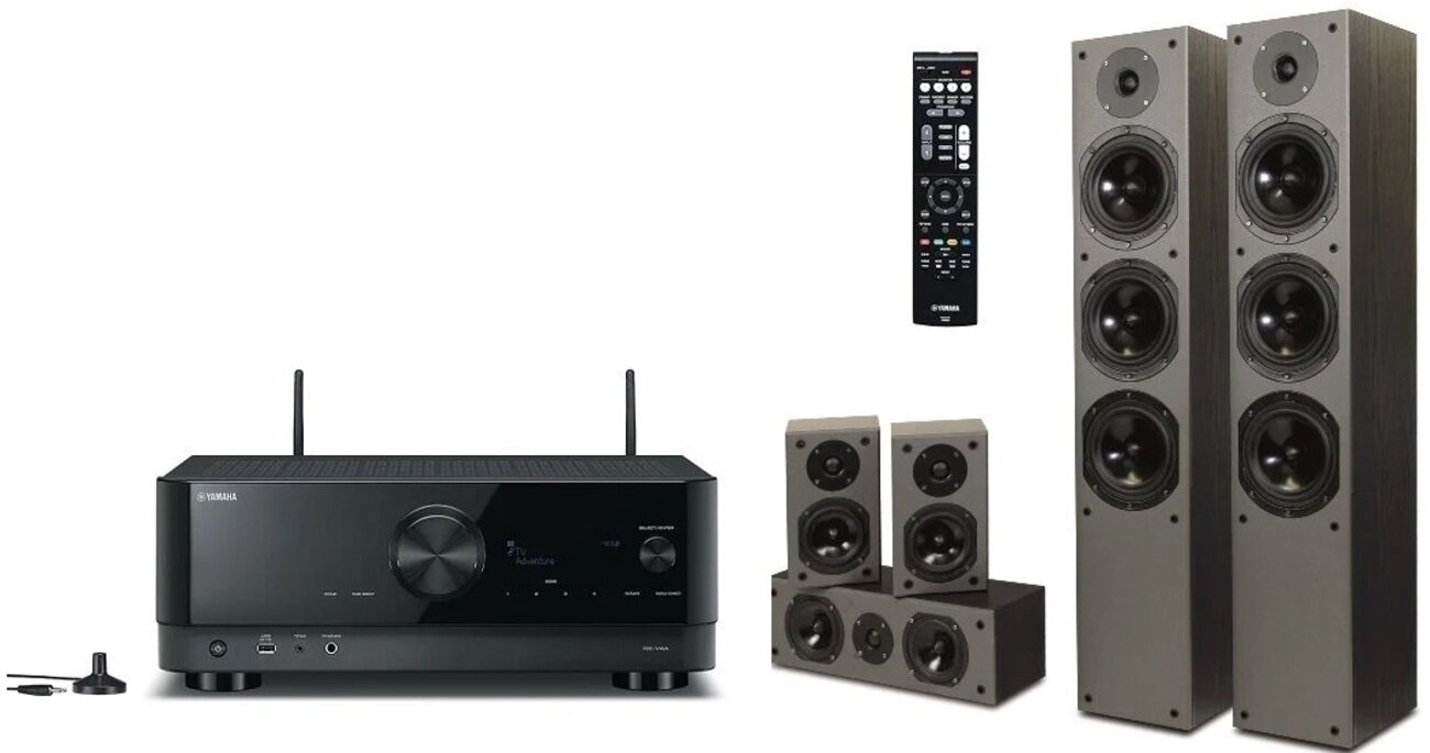 YAMAHA RX-V4A + PRISM Falcon HT500 Czarny Kino domowe - niskie