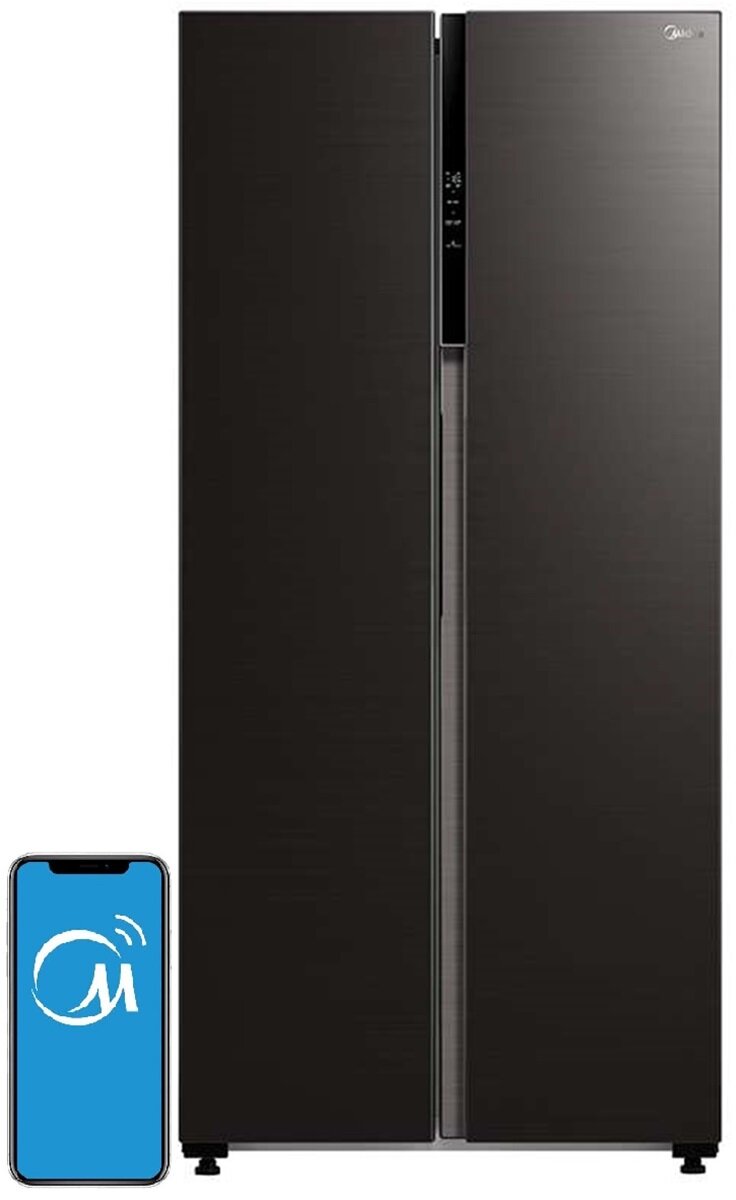 MIDEA MDRS619FIE28 Side by Side No Frost 177.5cm Czarna Lodówka