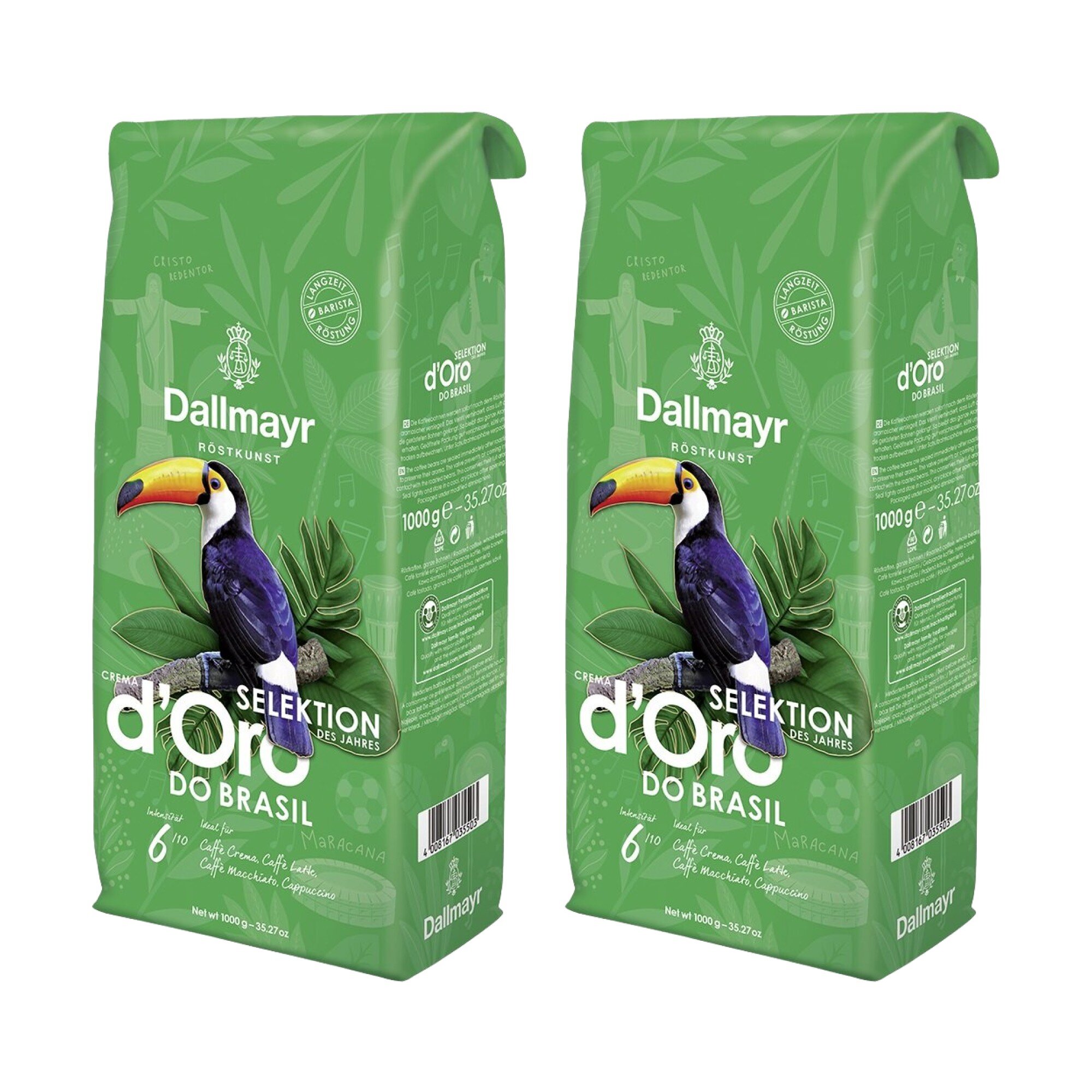 DALLMAYR Crema D'Oro do Africa Selektion 2 x 1 kg Kawa ziarnista