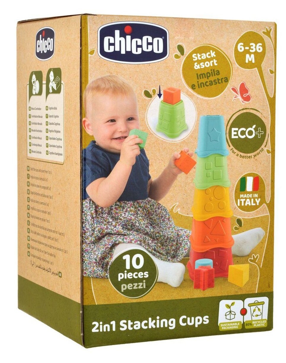 CHICCO Eco+ Wieża 2w1 00009373100000 Zabawka edukacyjna - niskie