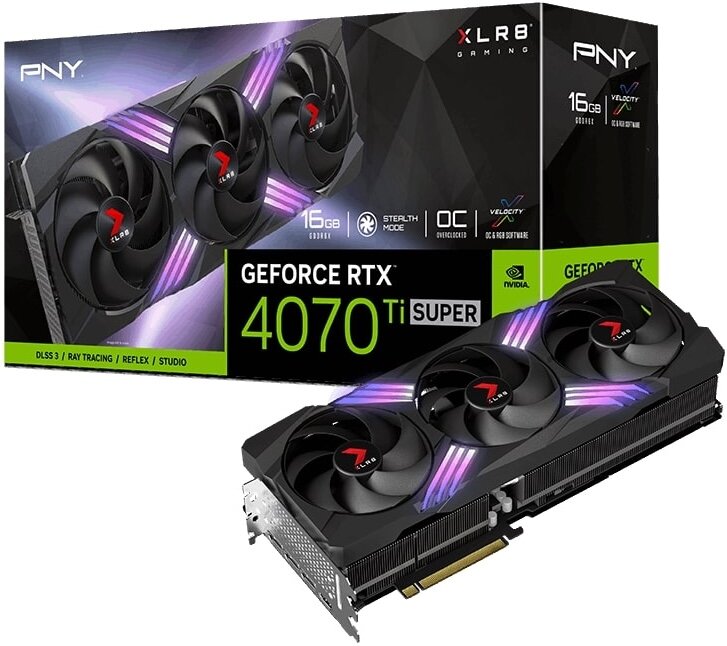 PNY GeForce RTX 4070 Ti Super XLR8 Gaming Verto EPIC-X RGB OC 16GB